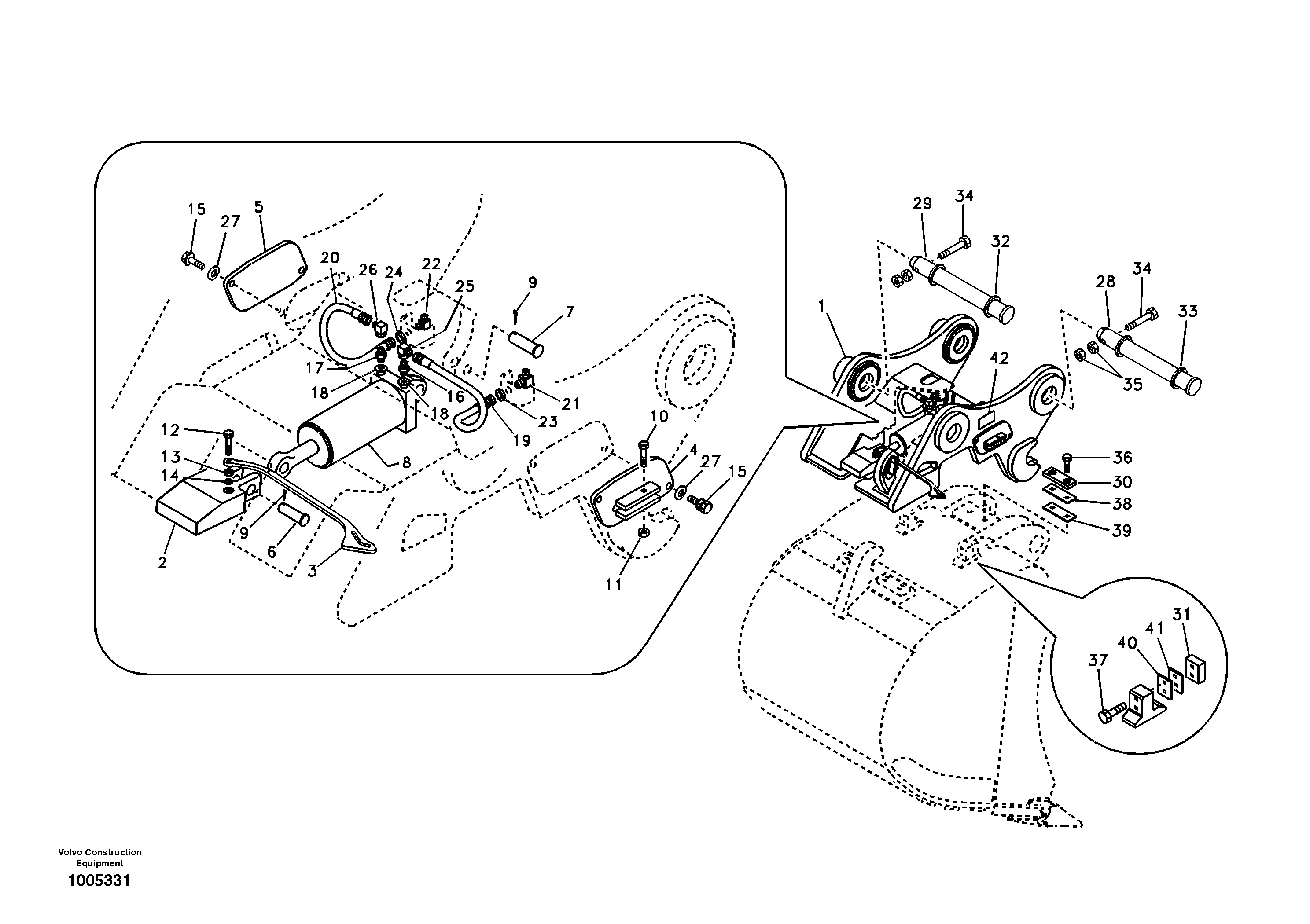 Attachment bracket, quickfit — volvo parts diagram