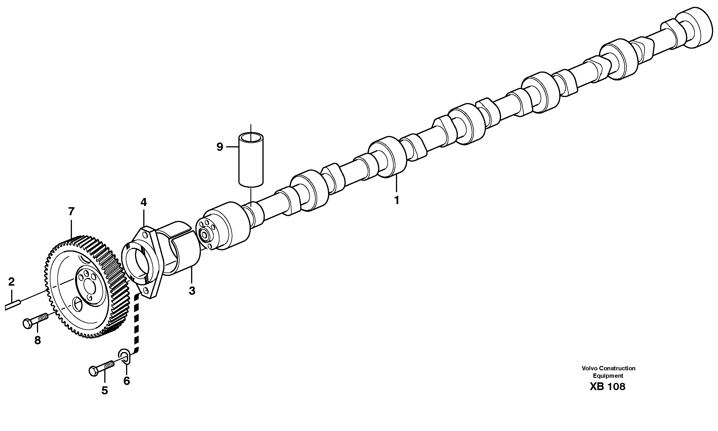 Camshaft  D10B ENGINE — volvo parts diagram