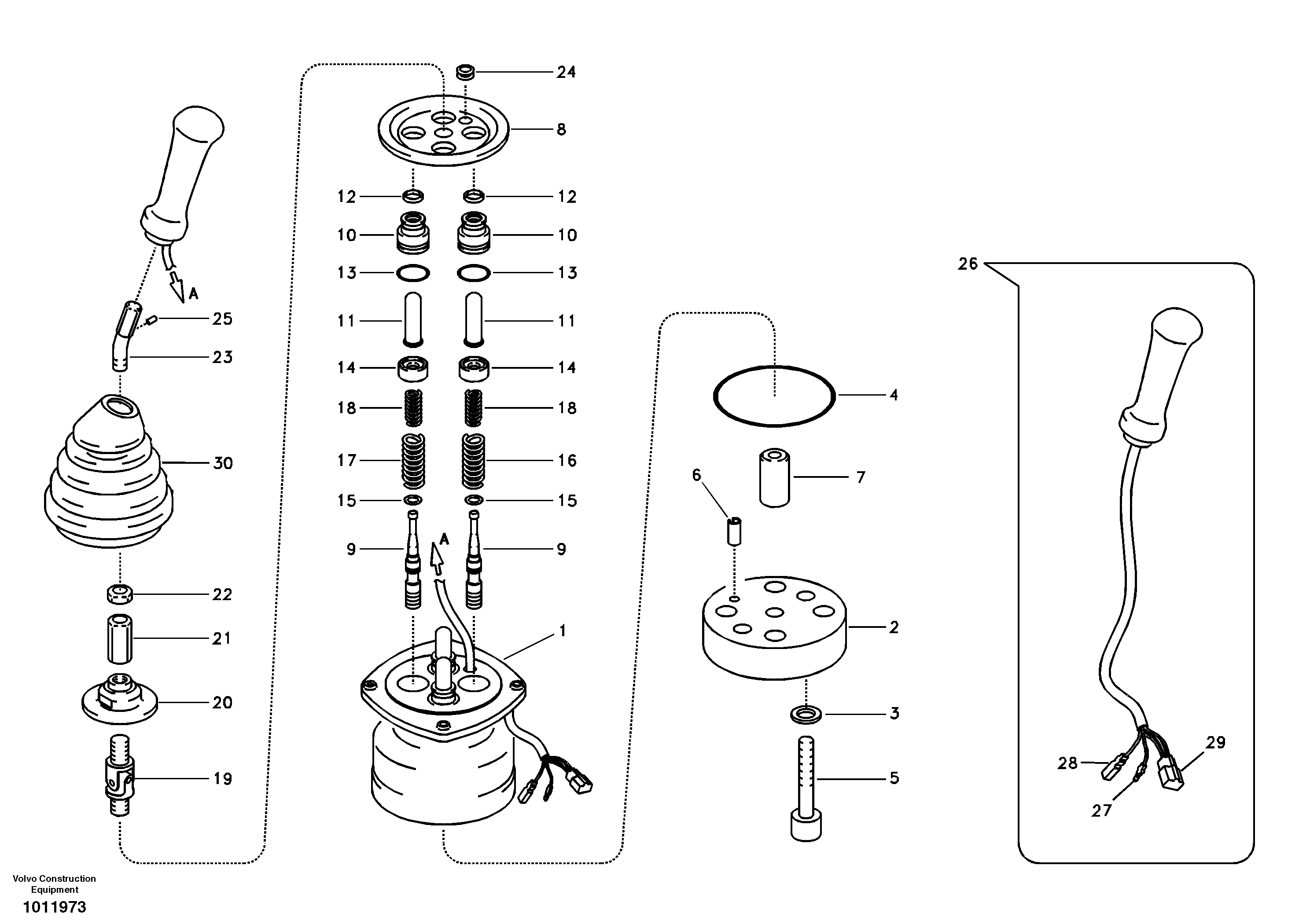 Servo system, remote control valve — volvo parts diagram