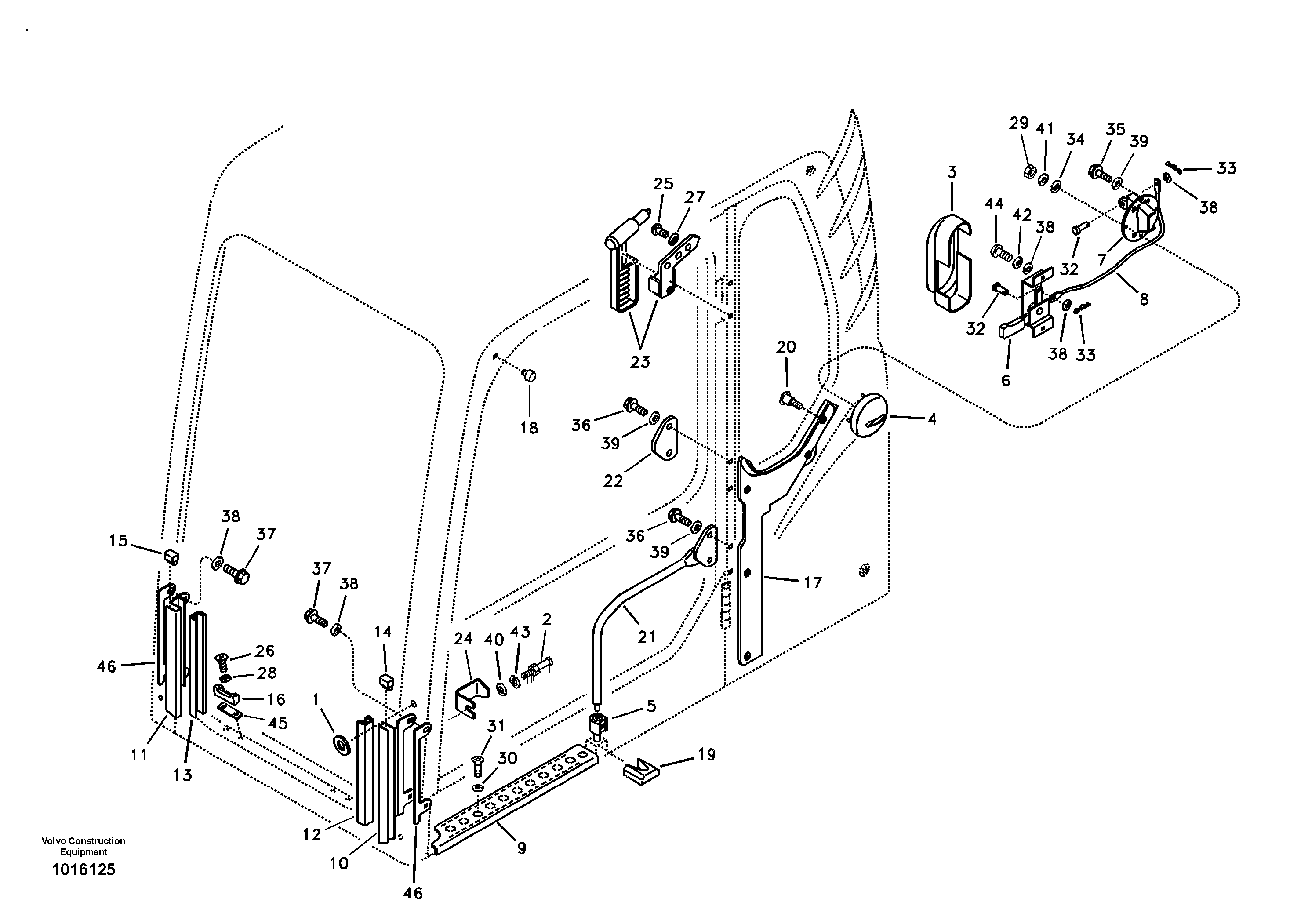 Operator's cab — volvo parts diagram