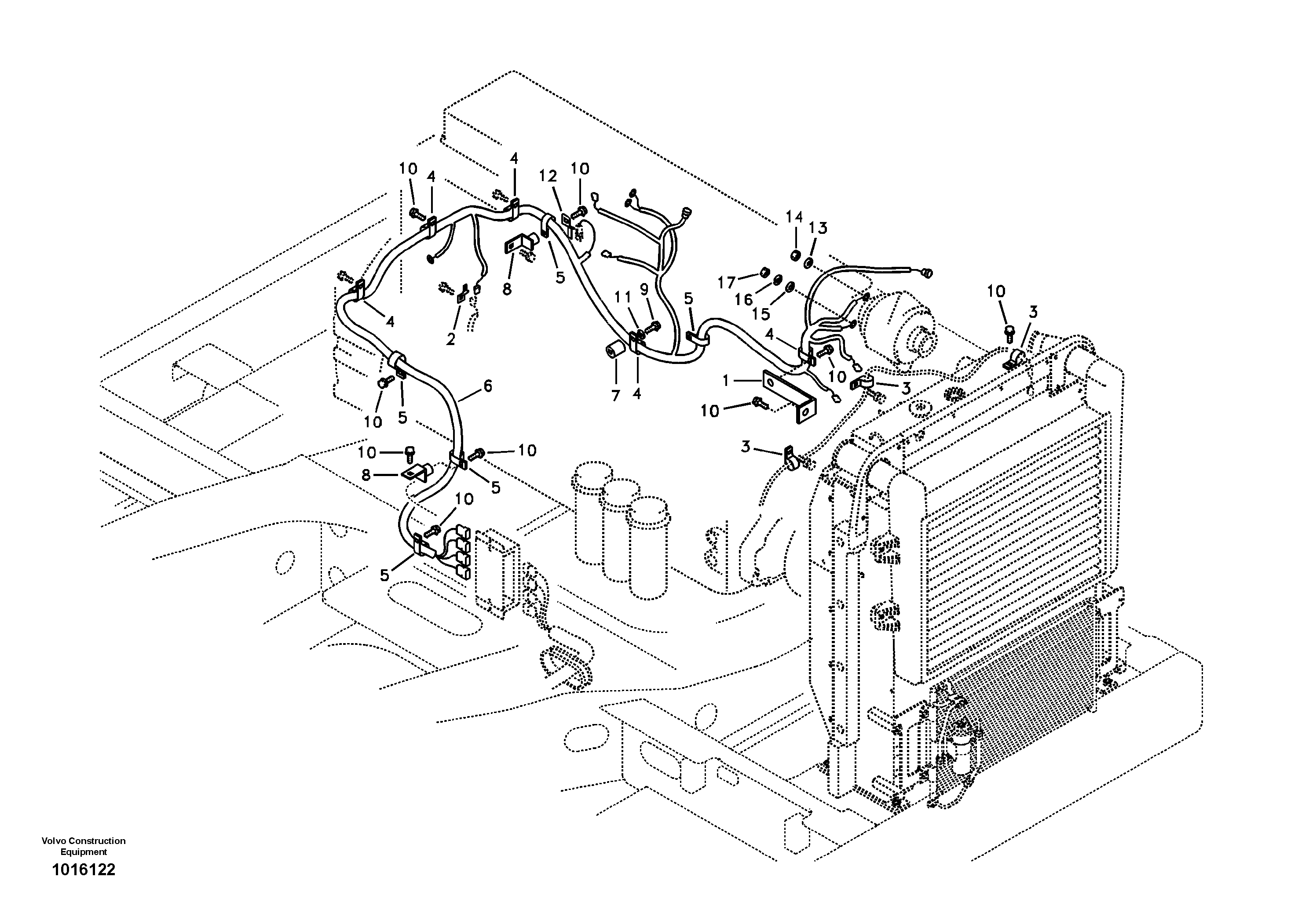 Cable harness, engine  D12C ENGINE — volvo parts diagram
