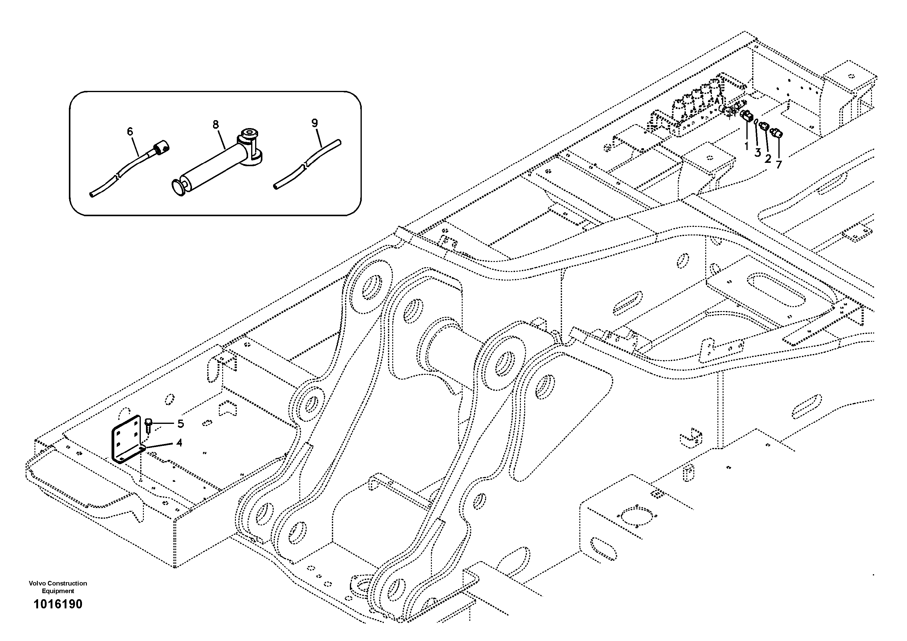 Servo system, pressure check connection — volvo parts diagram