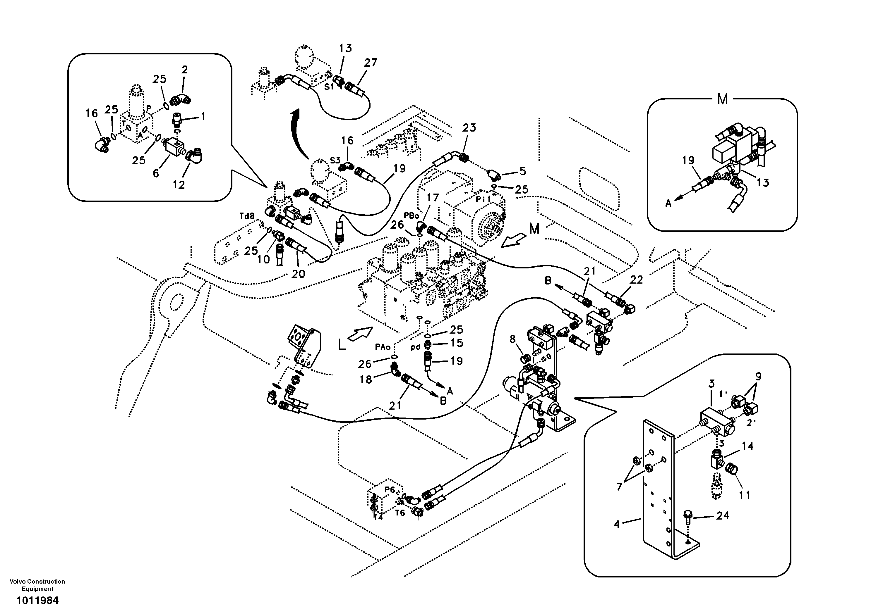 Working hydraulic, hammer and shear for upper — volvo parts diagram