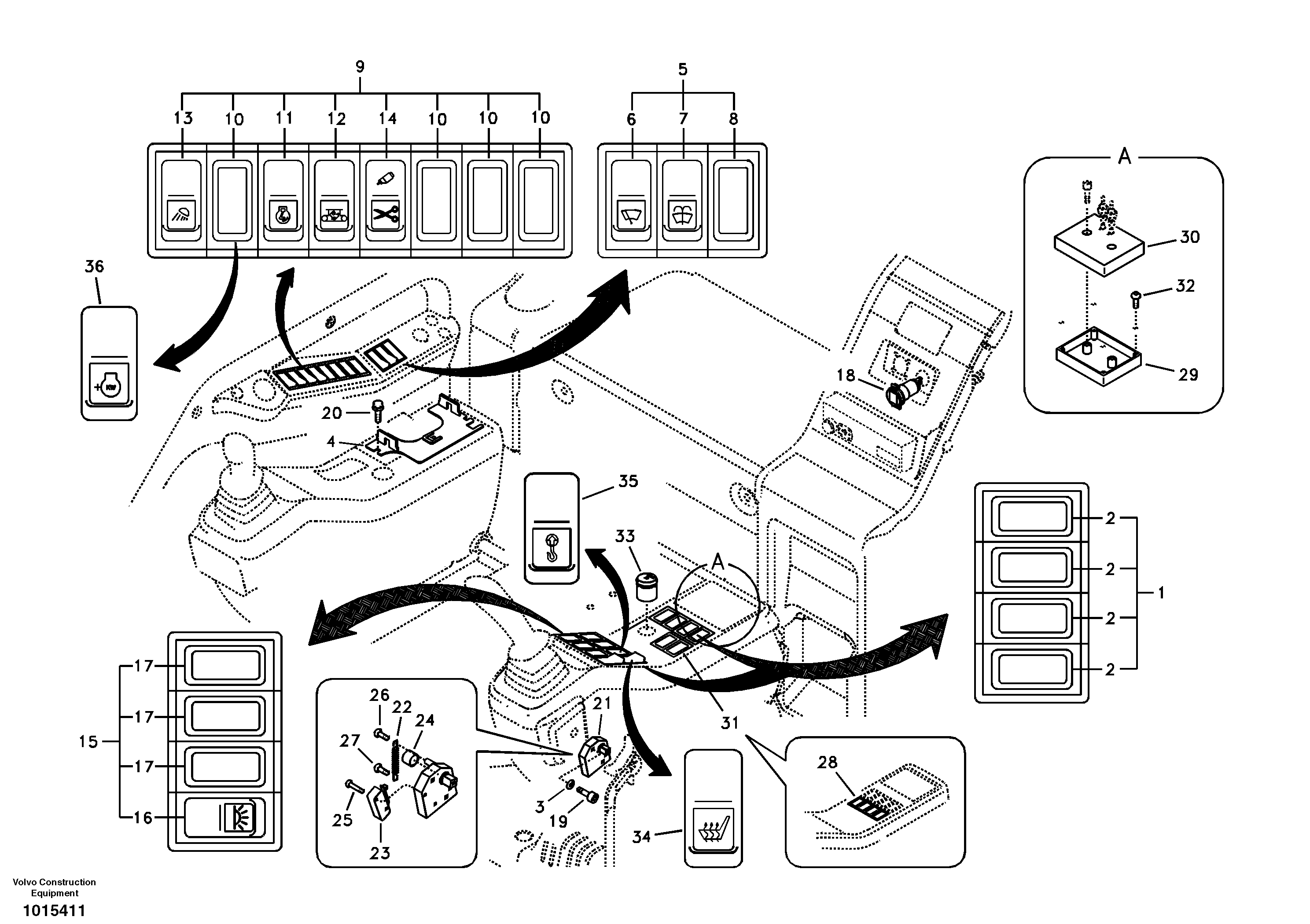 Switch — volvo parts diagram