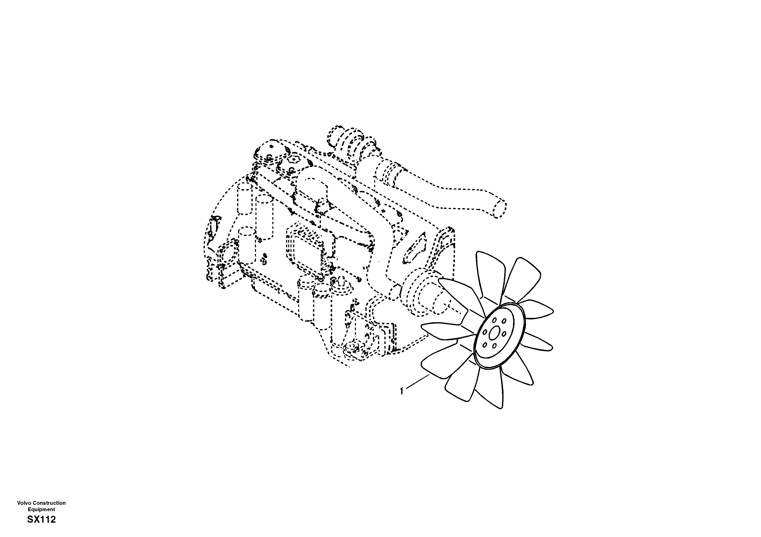 Cooling fan mounting — volvo parts diagram