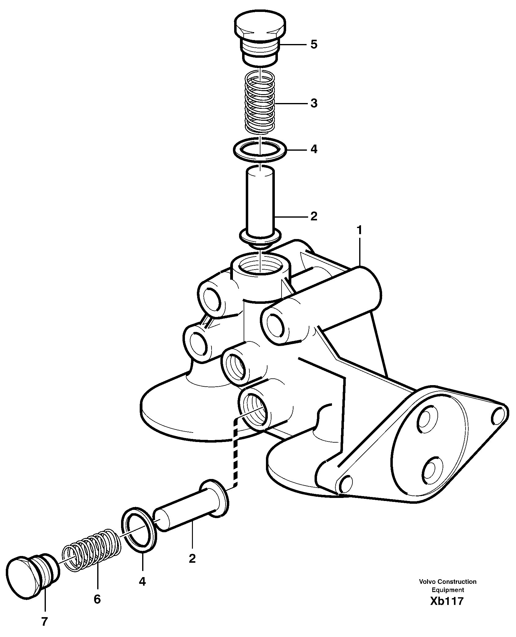 Oil filter housing  D10B ENGINE — volvo parts diagram