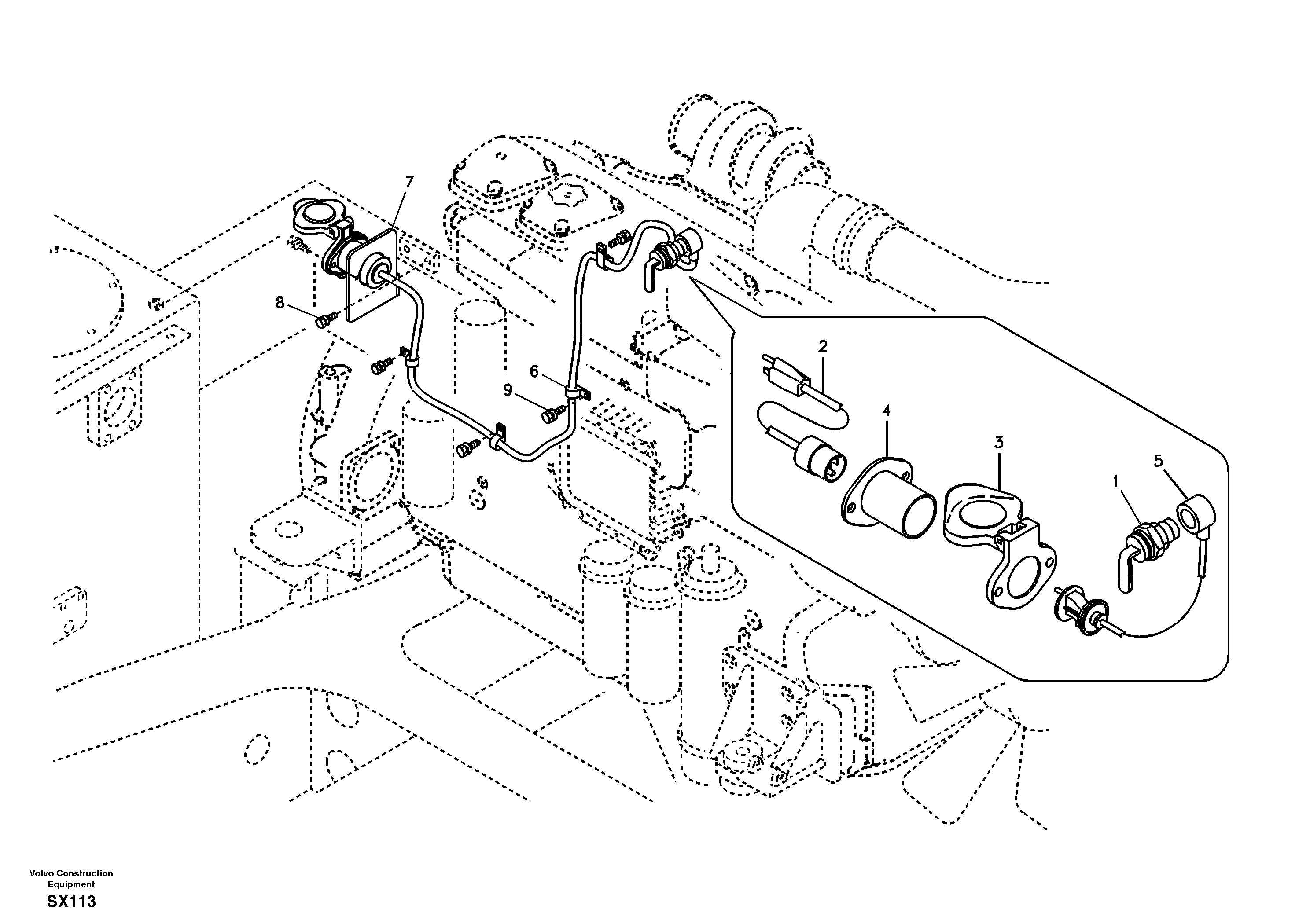 Engine block heater  D10B ENGINE — volvo parts diagram