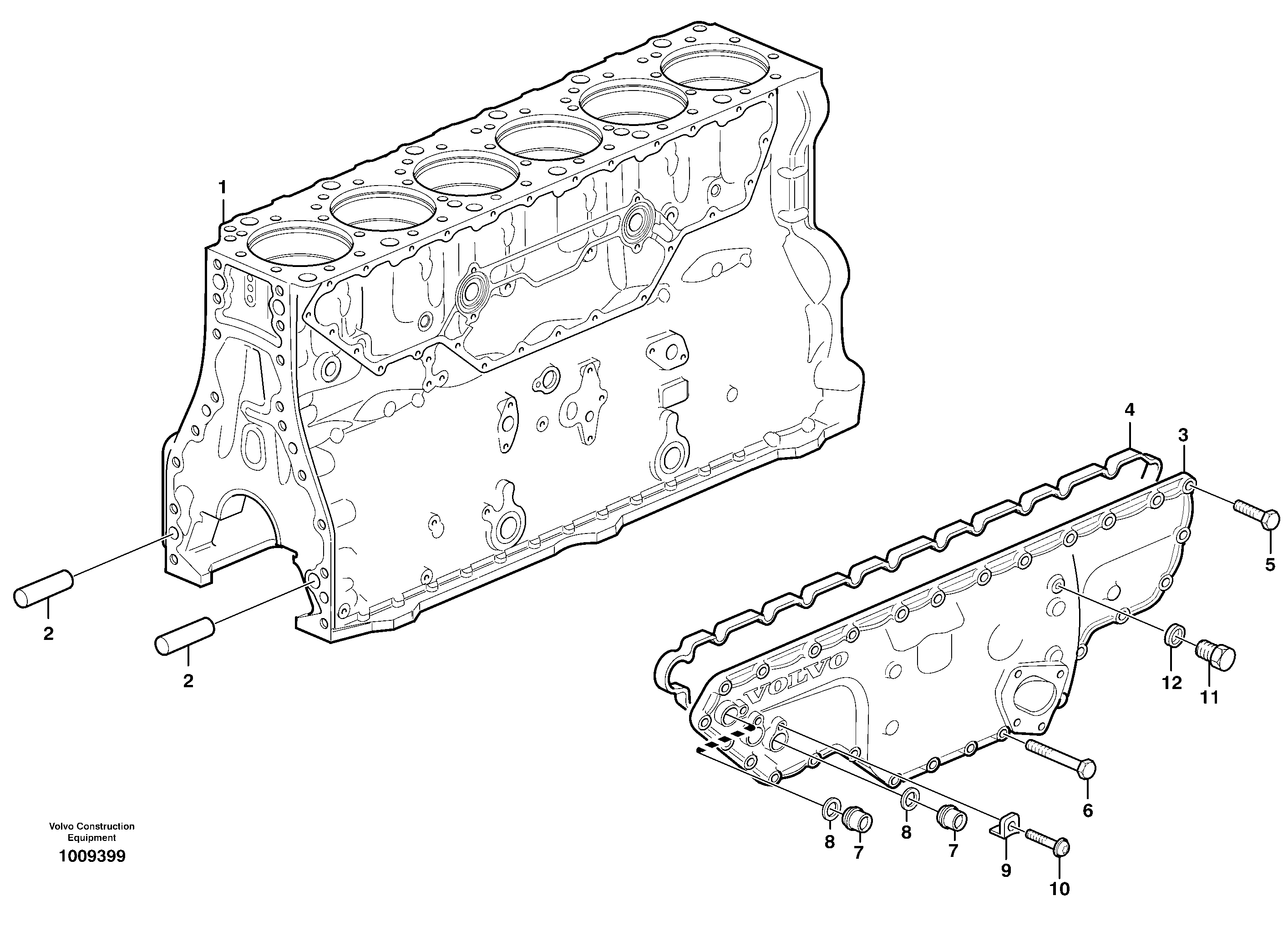 Cylinder block  D12C ENGINE — volvo parts diagram