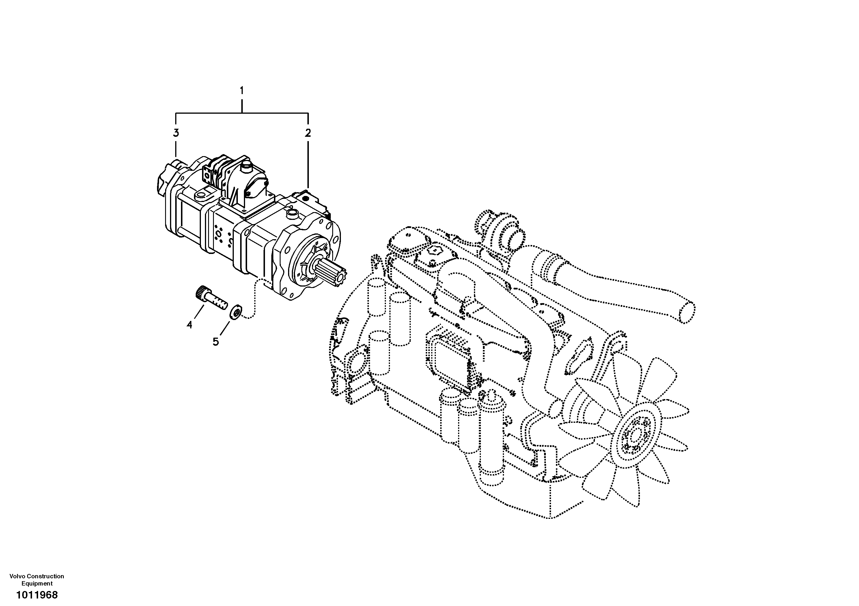 Pump installation — volvo parts diagram