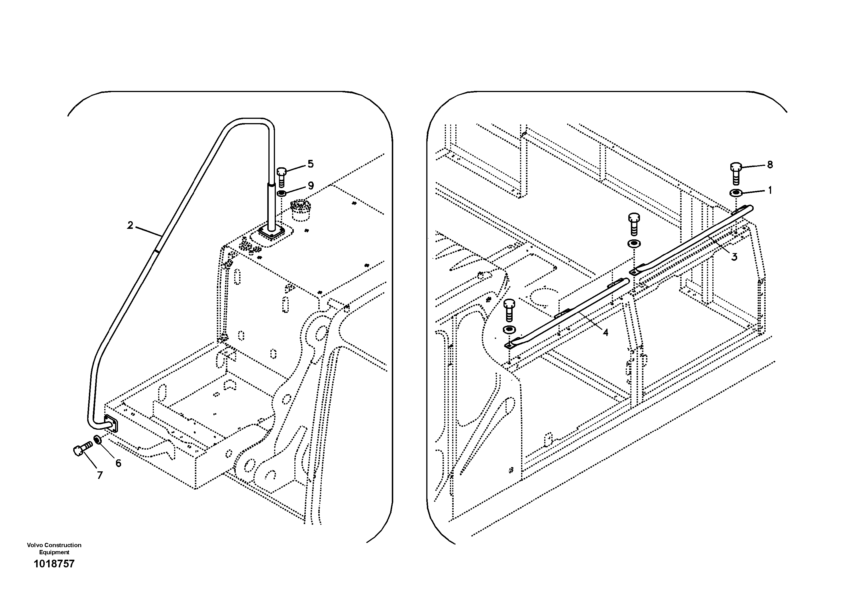Handrail — volvo parts diagram