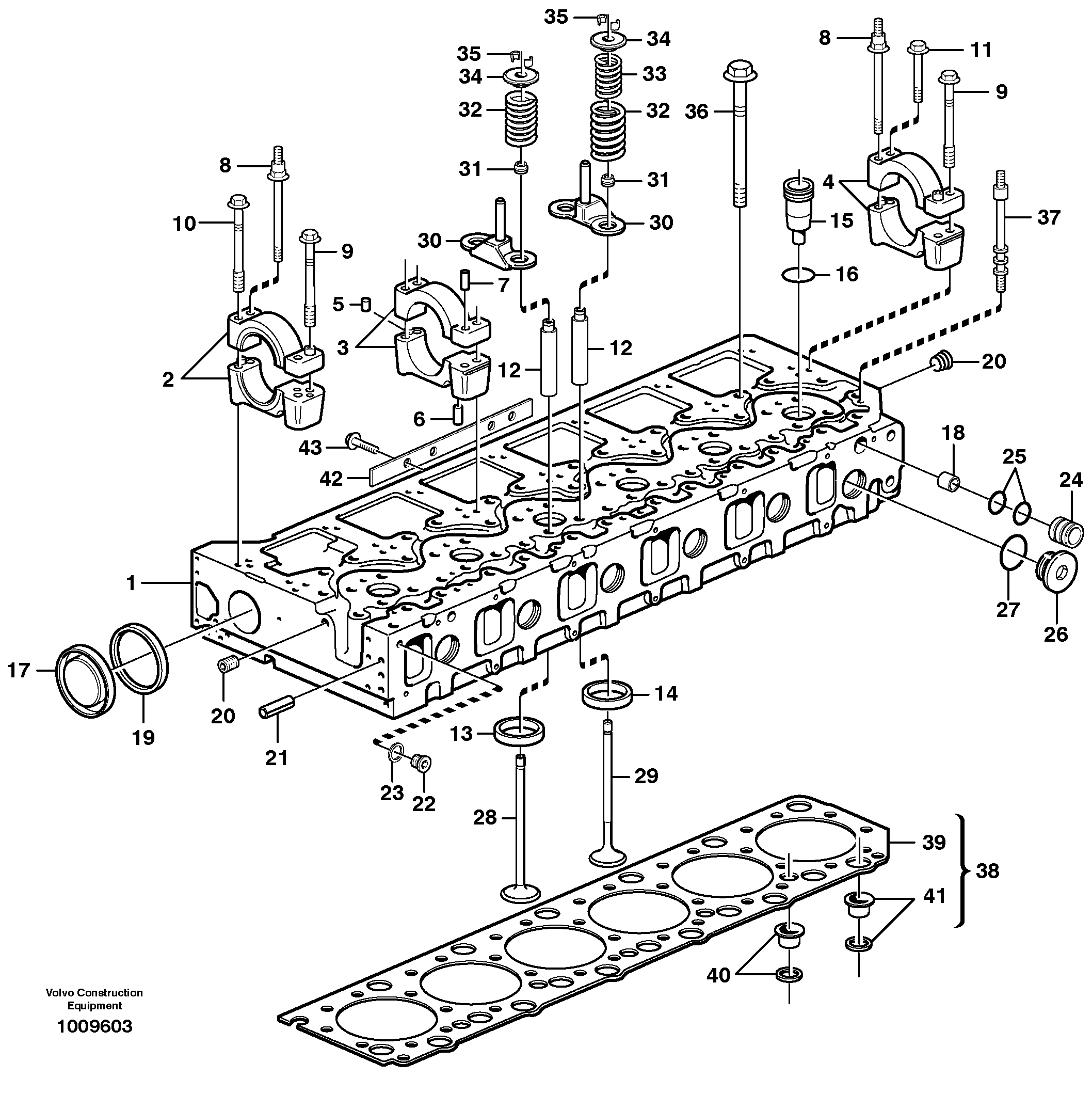 Cylinder head  D12C ENGINE — volvo parts diagram