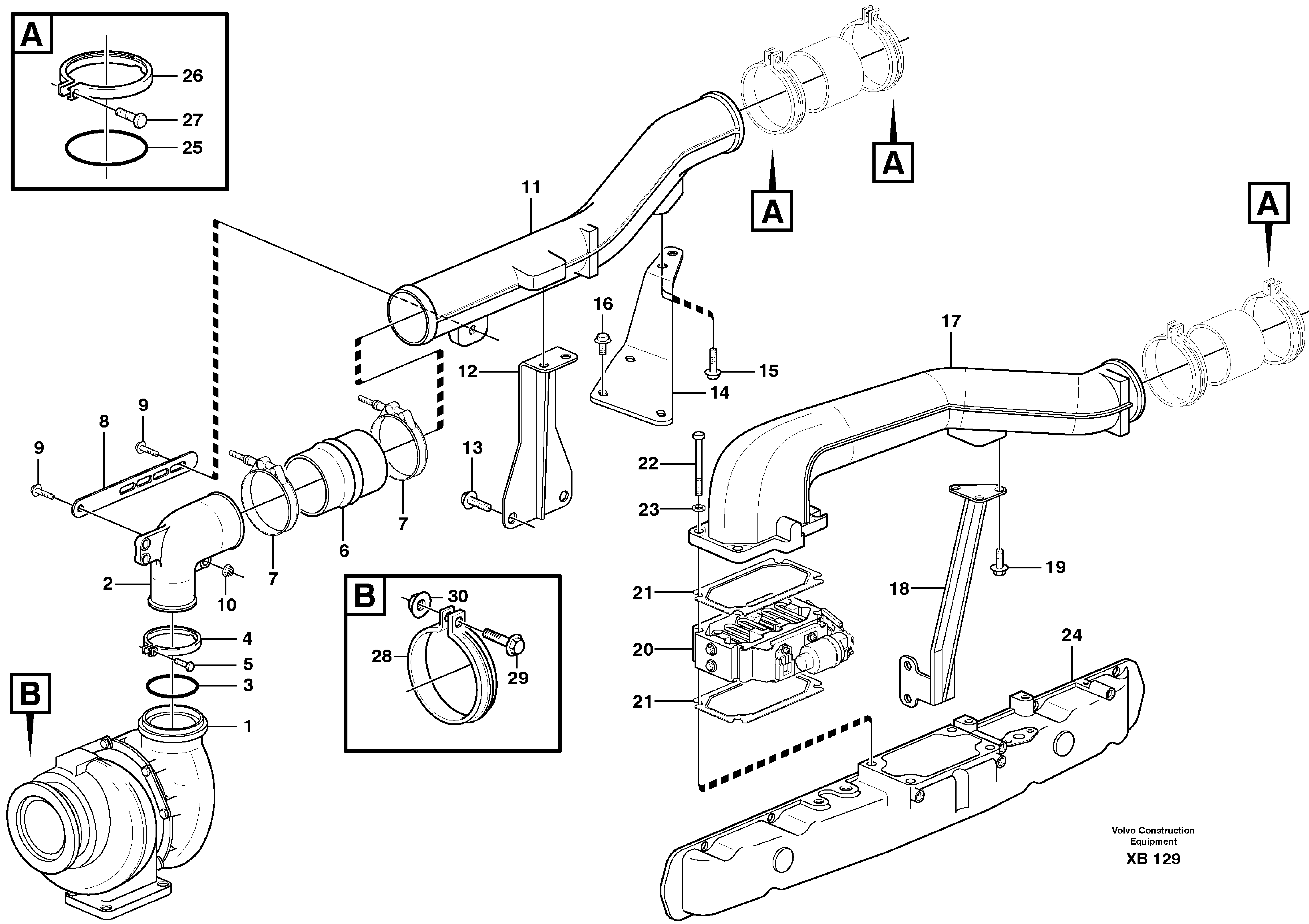 Intercooler  D10B ENGINE — volvo parts diagram