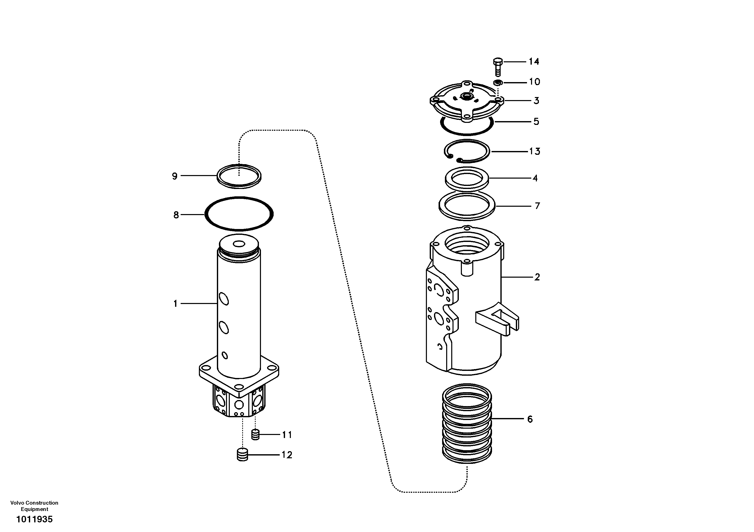 Turning joint — volvo parts diagram