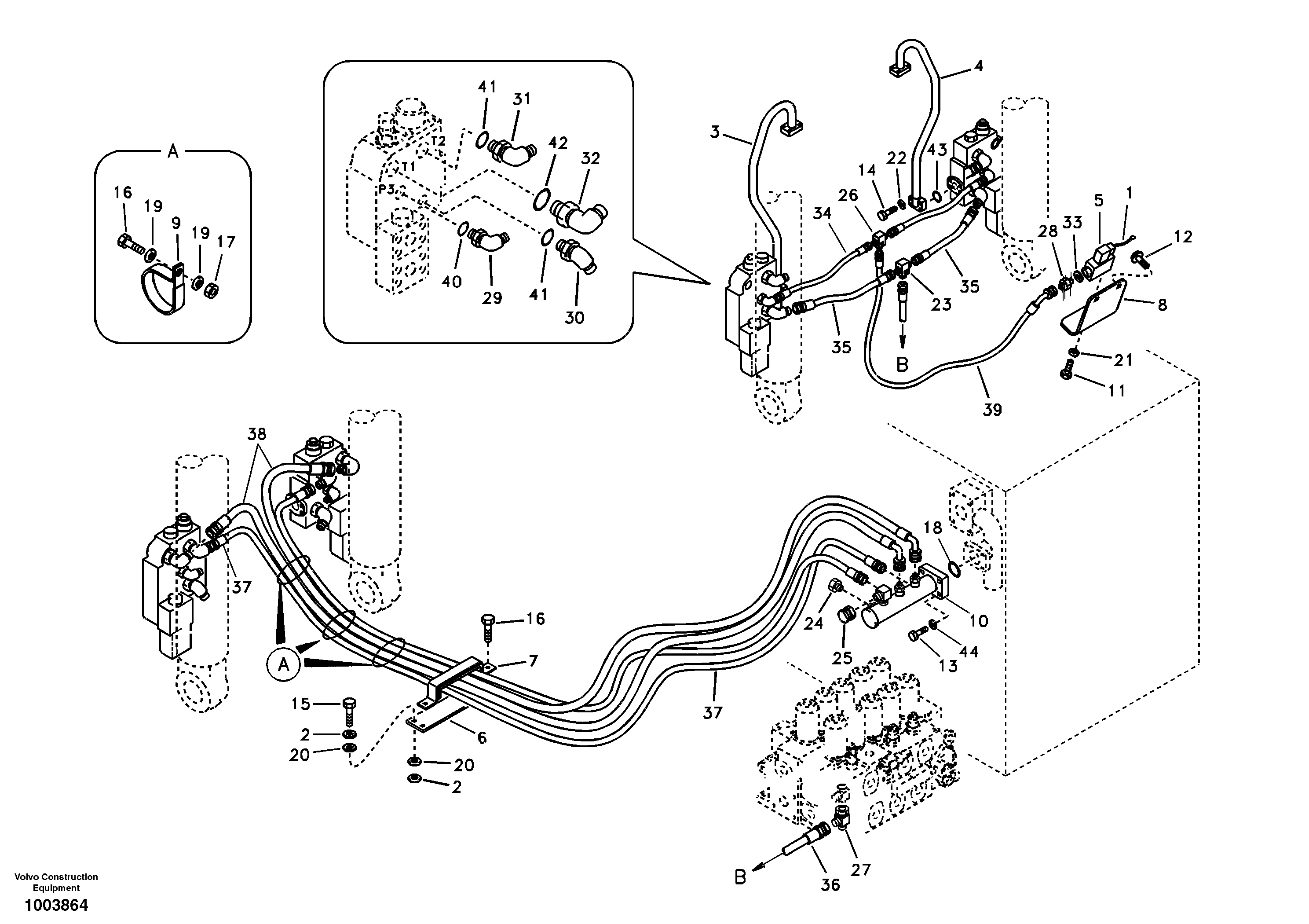 Working hydraulic, boom rupture — volvo parts diagram