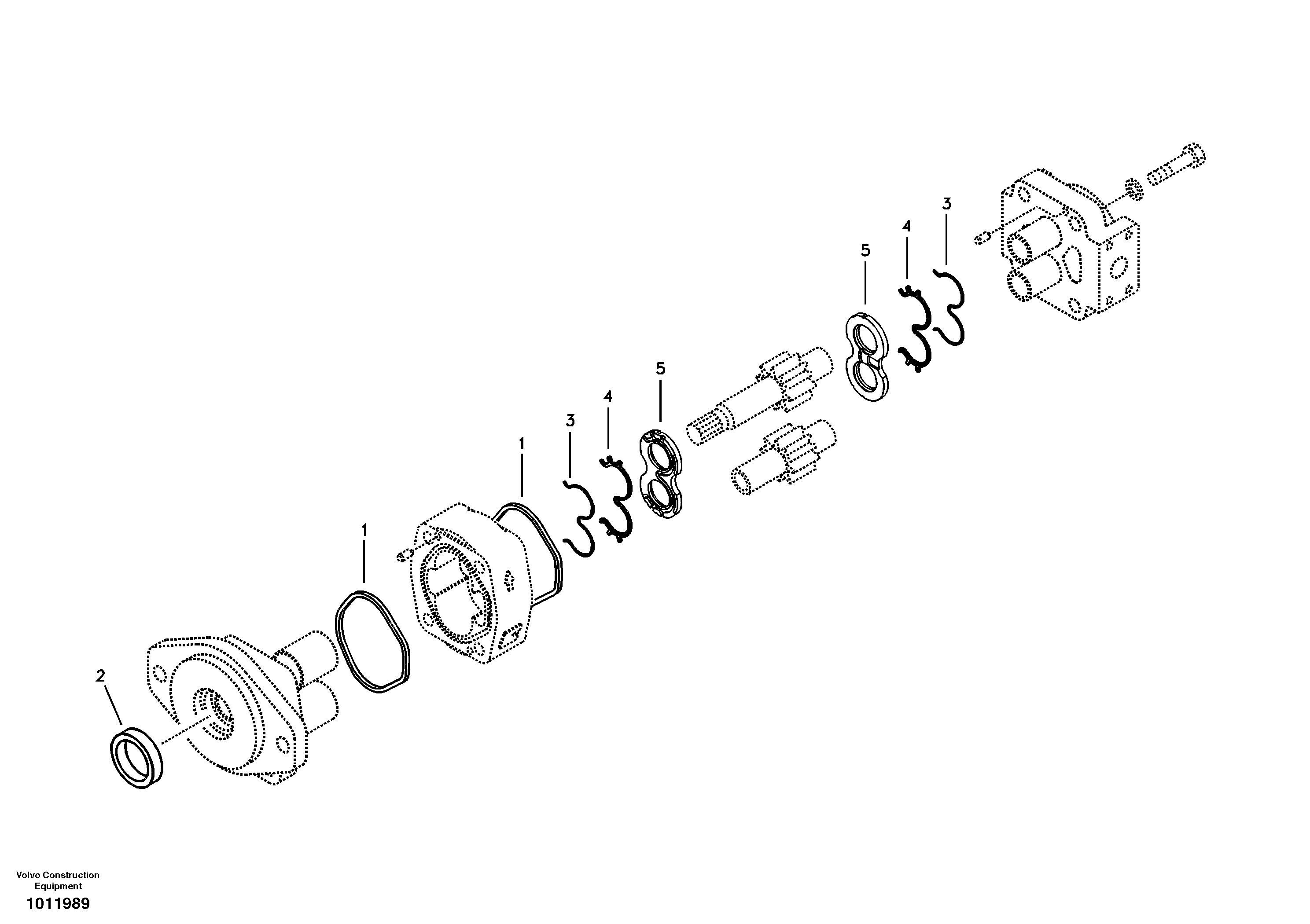 Hydraulic gear pump for quickfit and rotator — volvo parts diagram