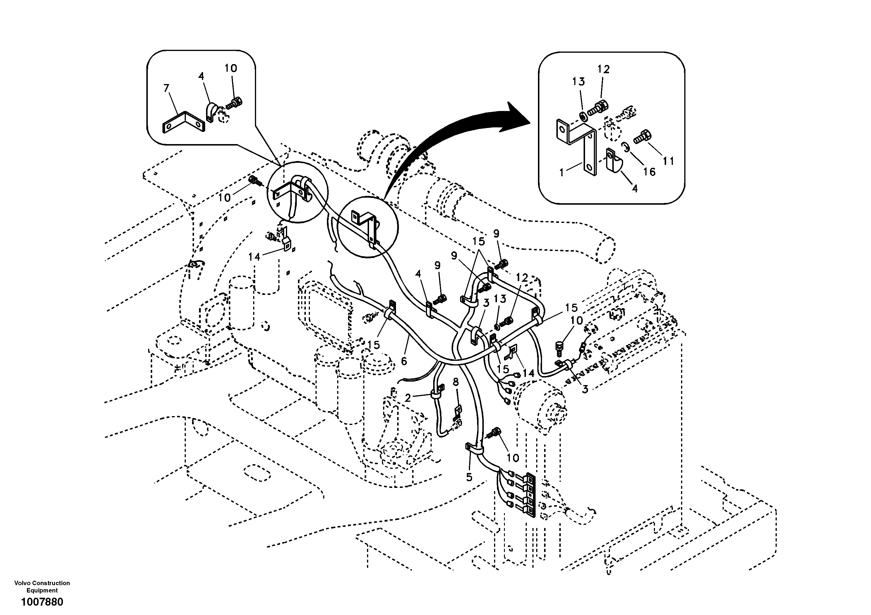 Cable harness, engine  D10B ENGINE — volvo parts diagram