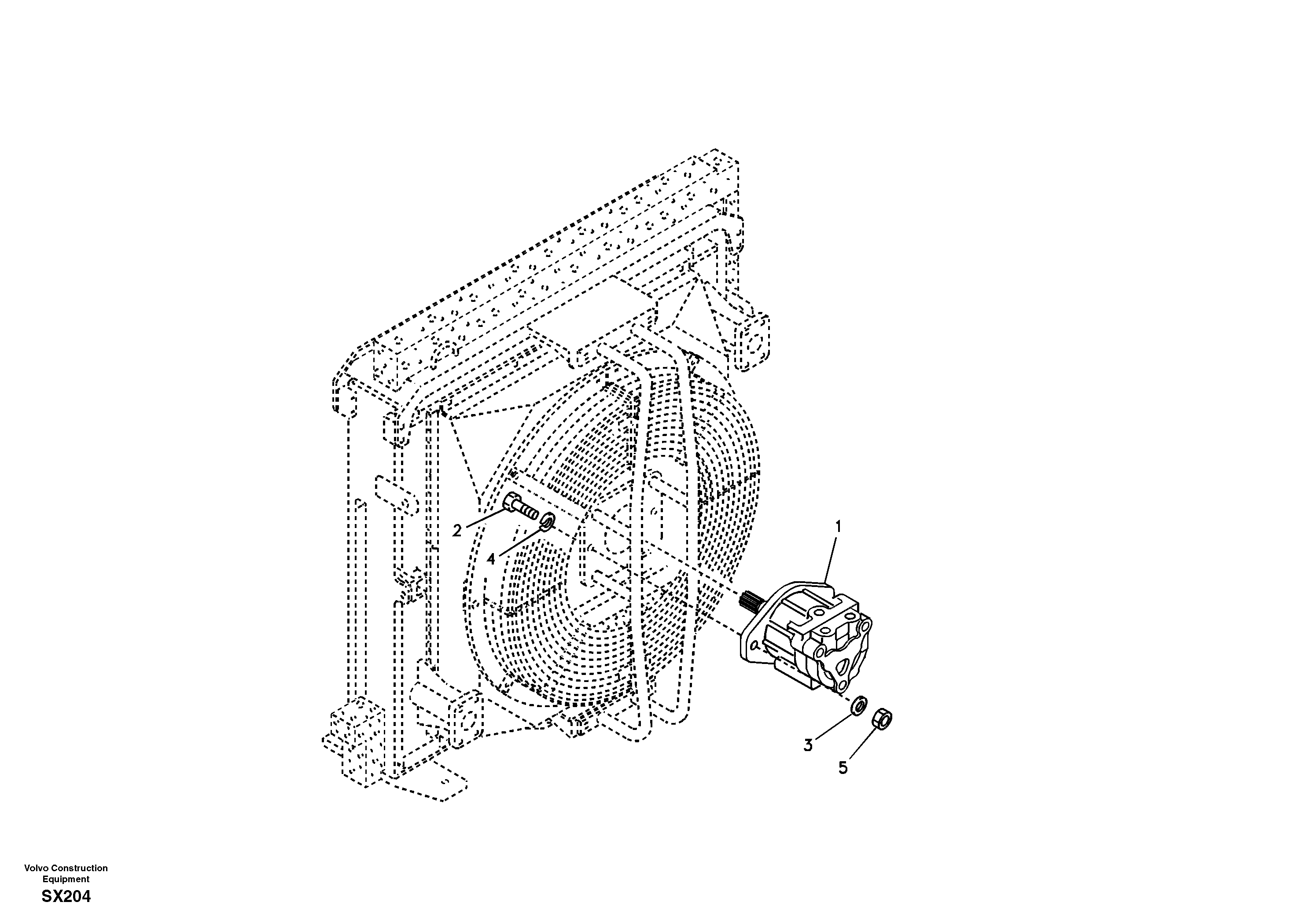 Hydraulic system, oil cooling fan motor mount — volvo parts diagram