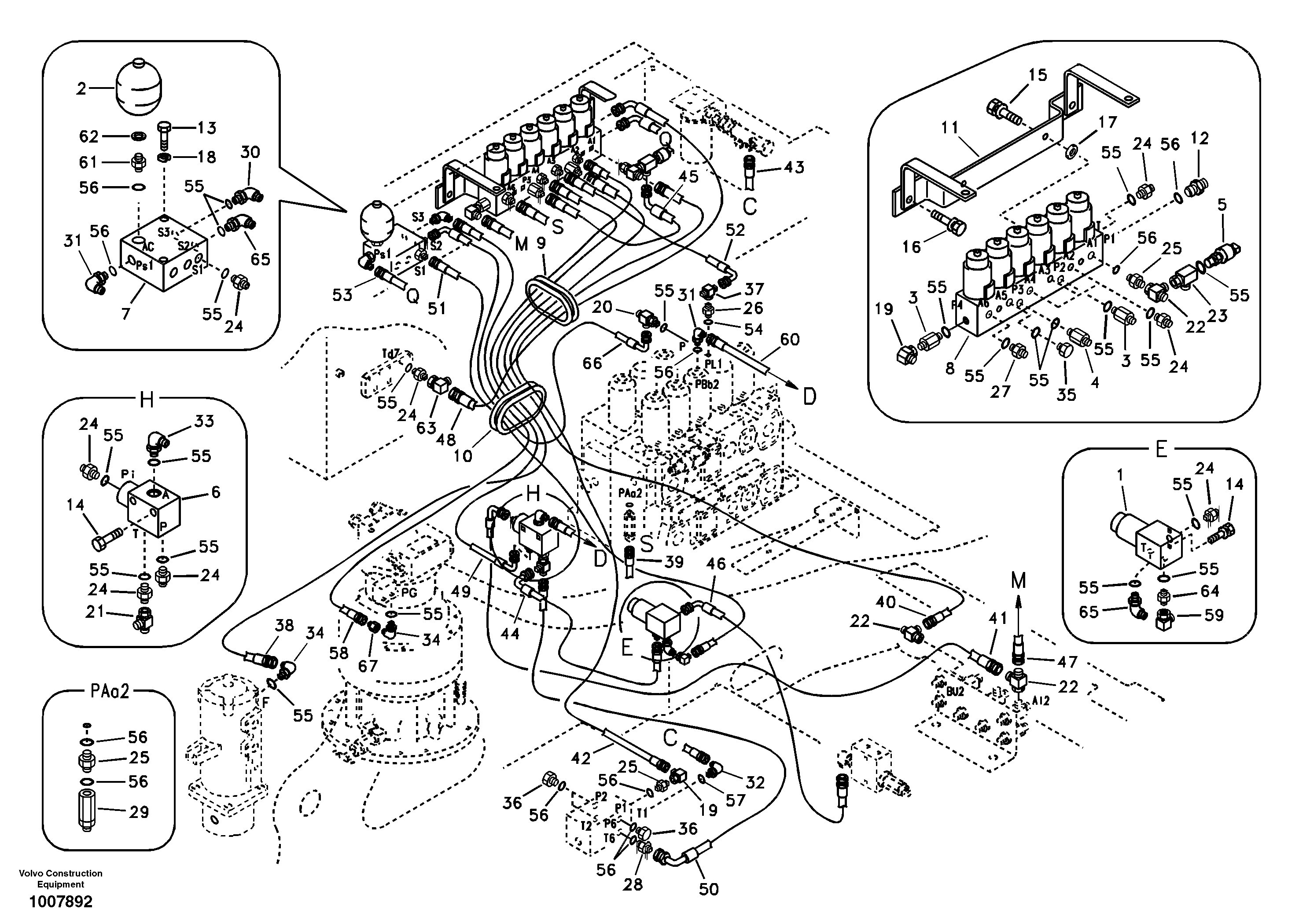 Servo system, control valve to solenoid valve — volvo parts diagram