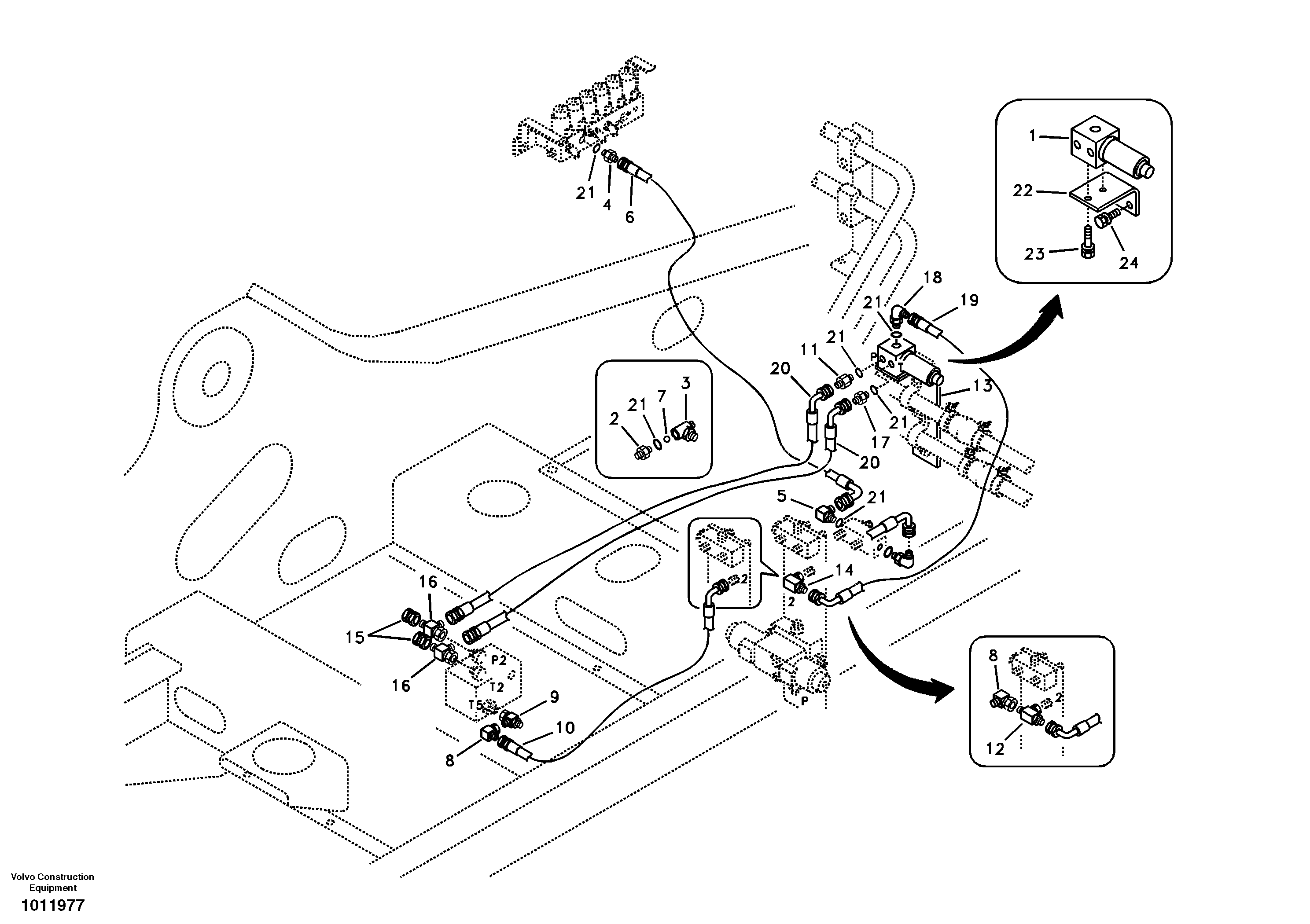 Servo system, hammer and shear — volvo parts diagram