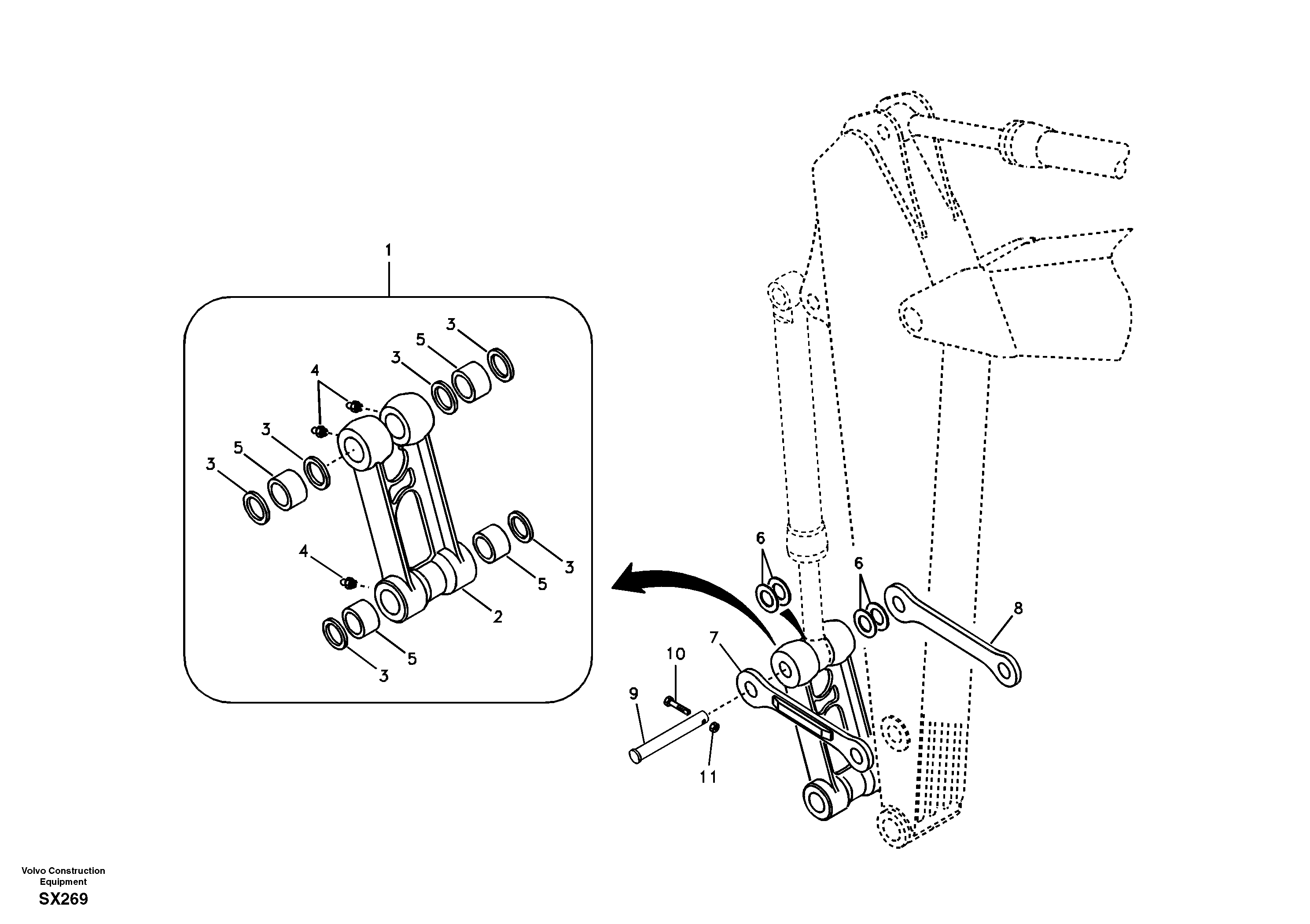 Links to connecting rod — volvo parts diagram