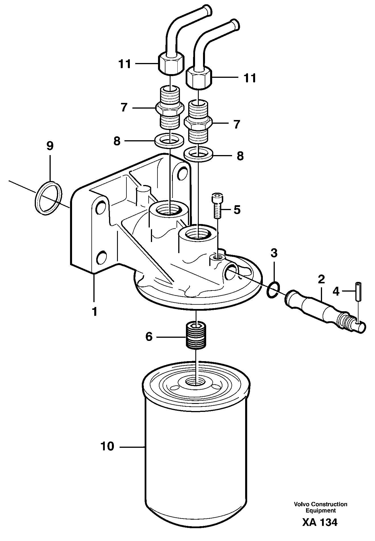 Coolant filter  D12C ENGINE — volvo parts diagram