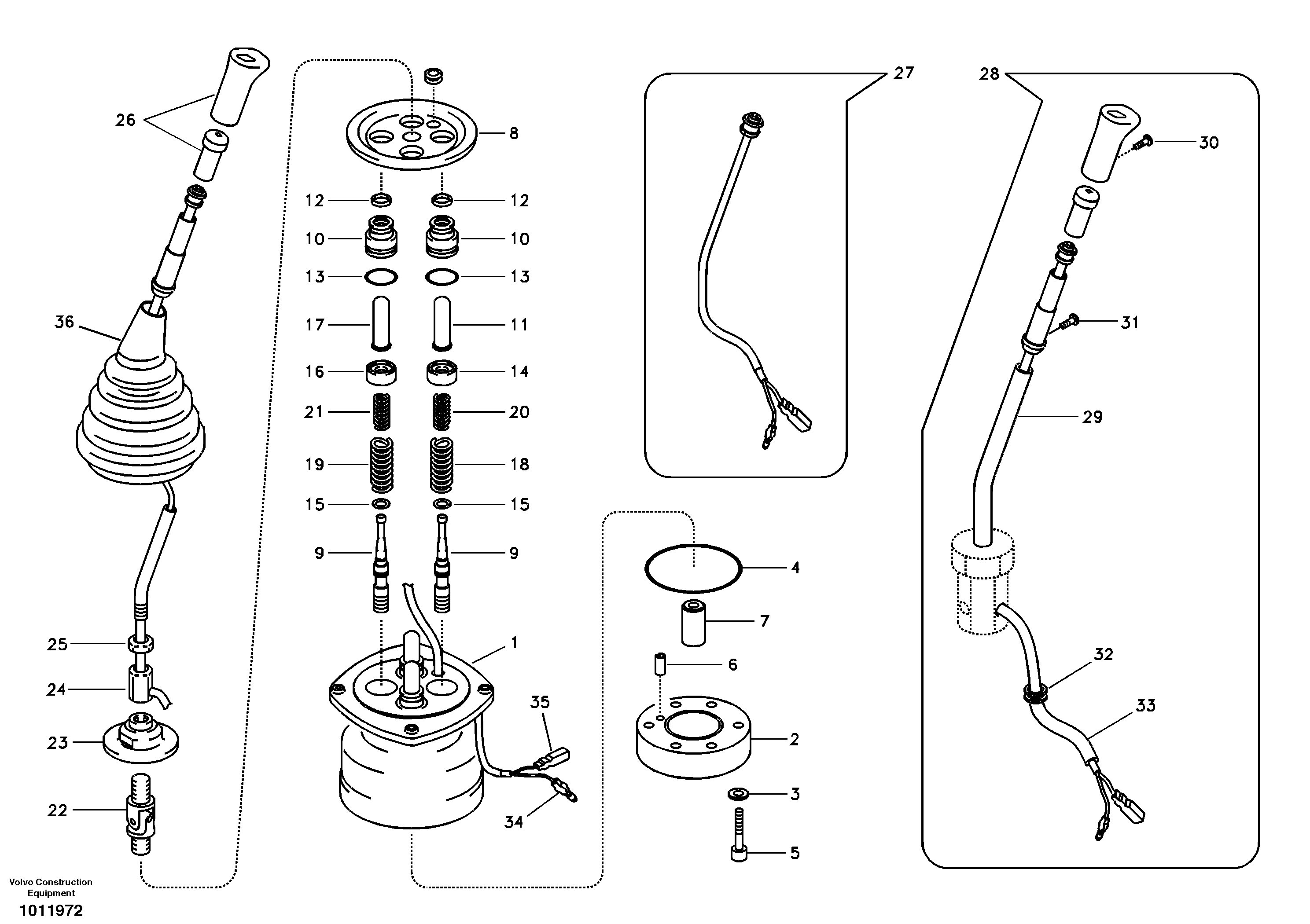 Servo system, remote control valve — volvo parts diagram