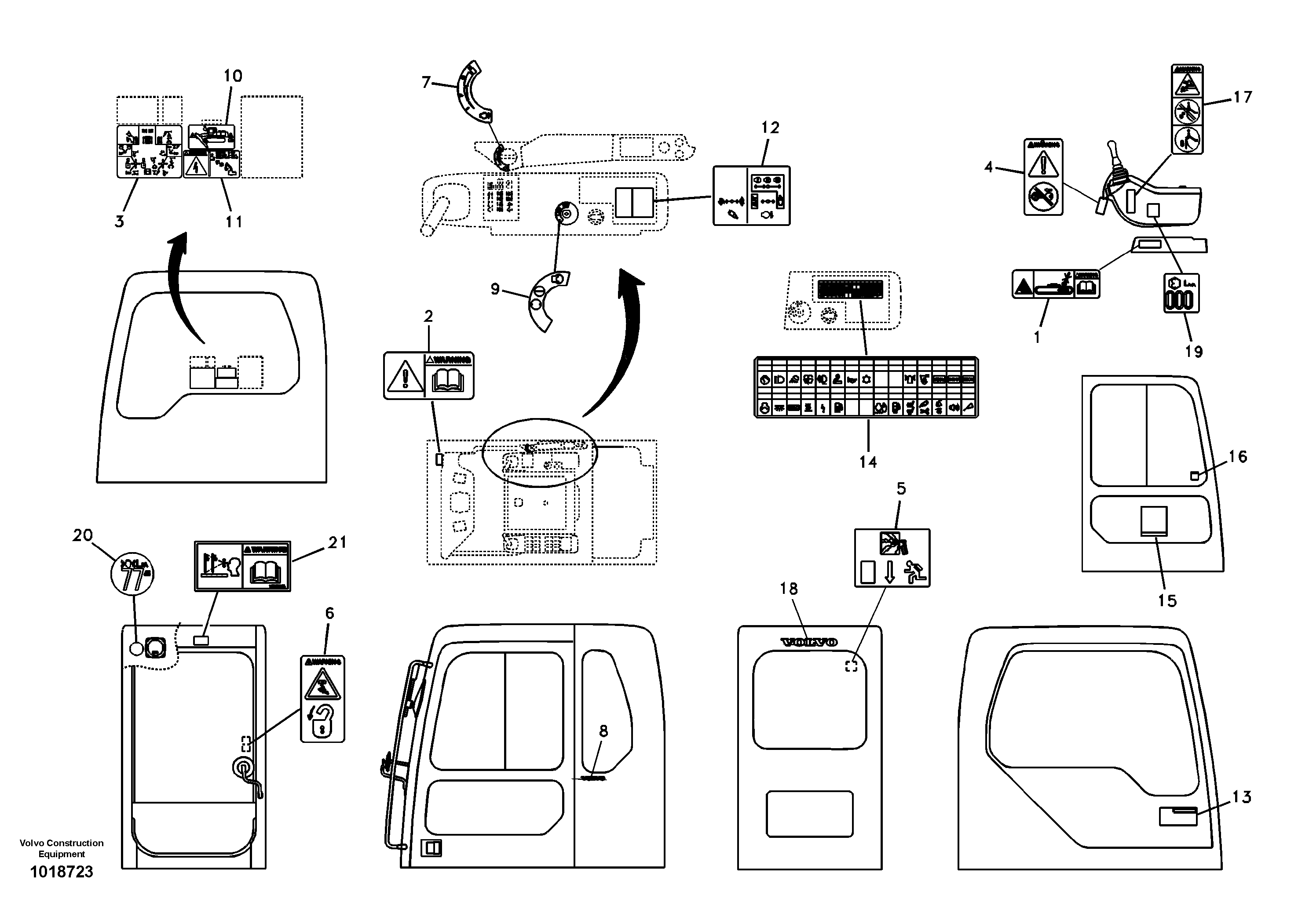 Decal, inner location D12C ENGINE — volvo parts diagram