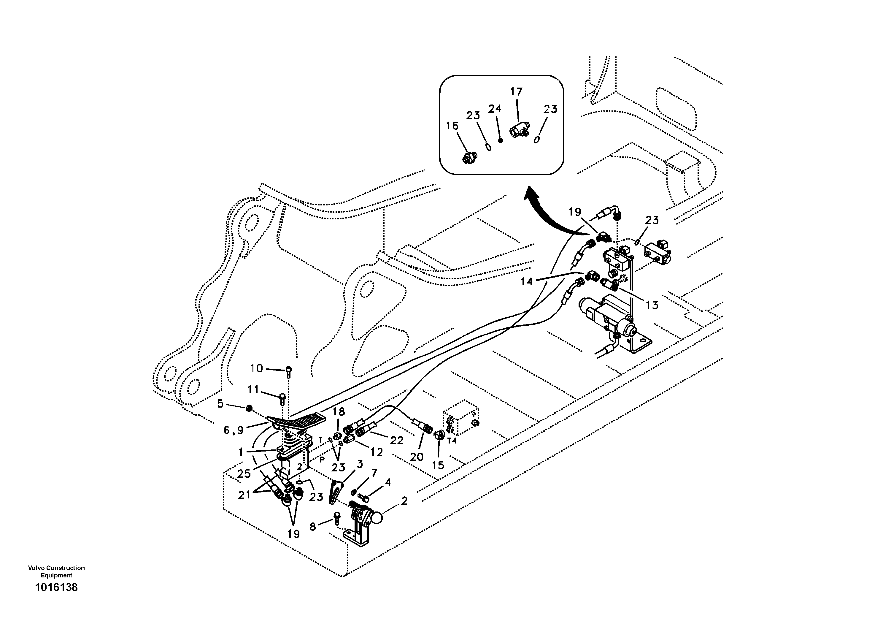 Servo system, hammer and shear — volvo parts diagram
