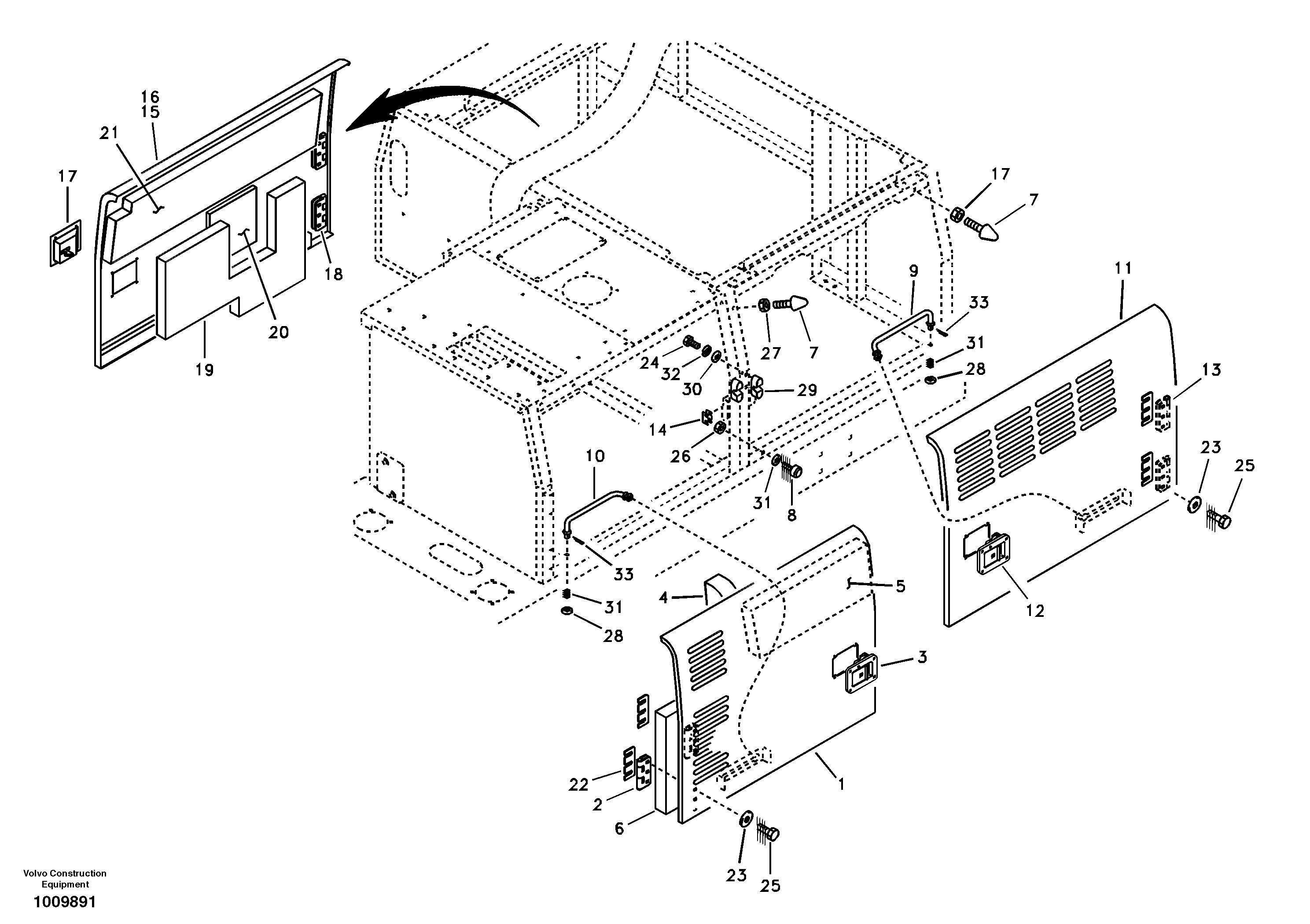 Door, side  D12C ENGINE — volvo parts diagram