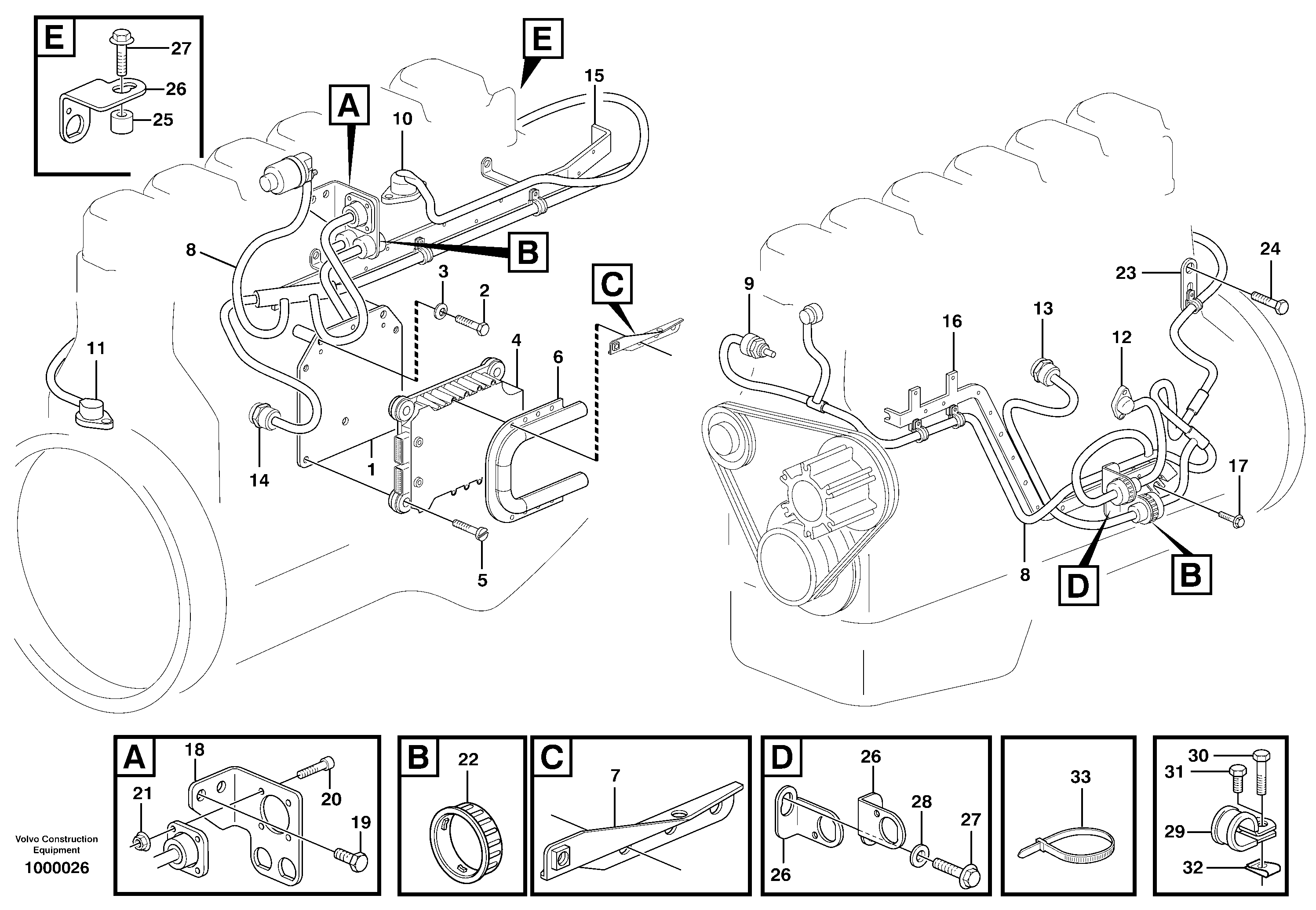 Cable harness, engine, Ecu  D10B ENGINE — volvo parts diagram