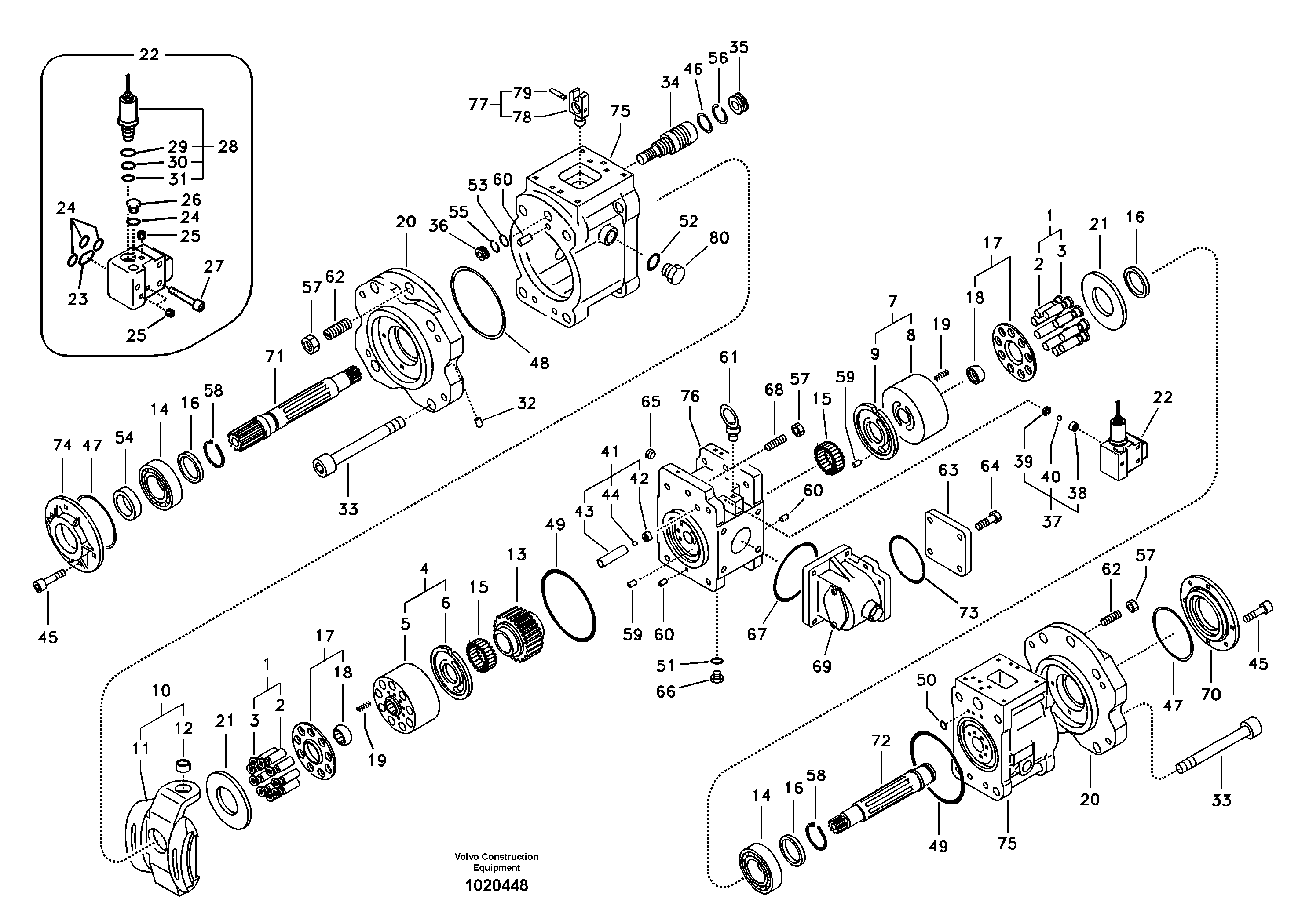 Hydraulic pump — volvo parts diagram
