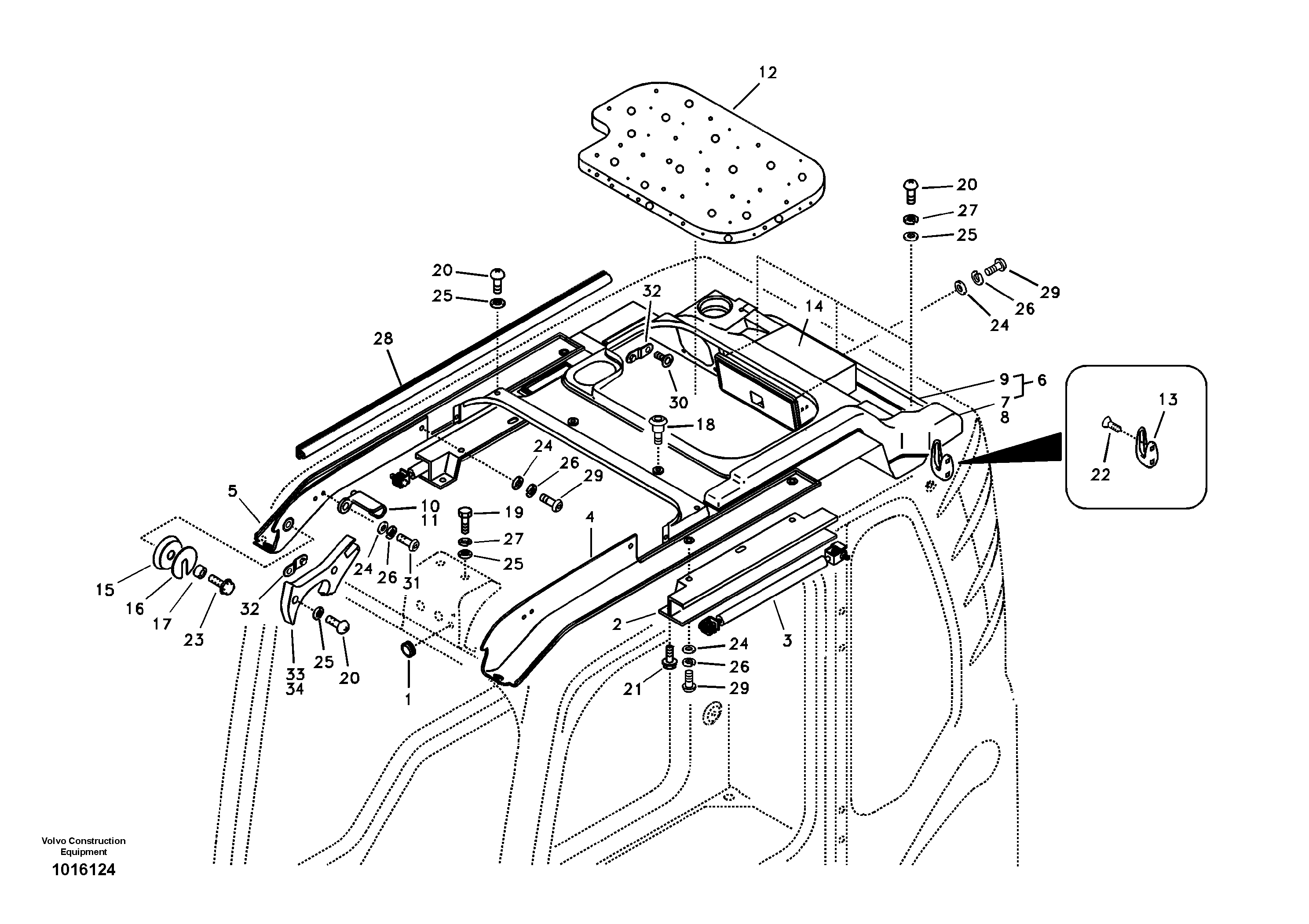 Operator's cab — volvo parts diagram