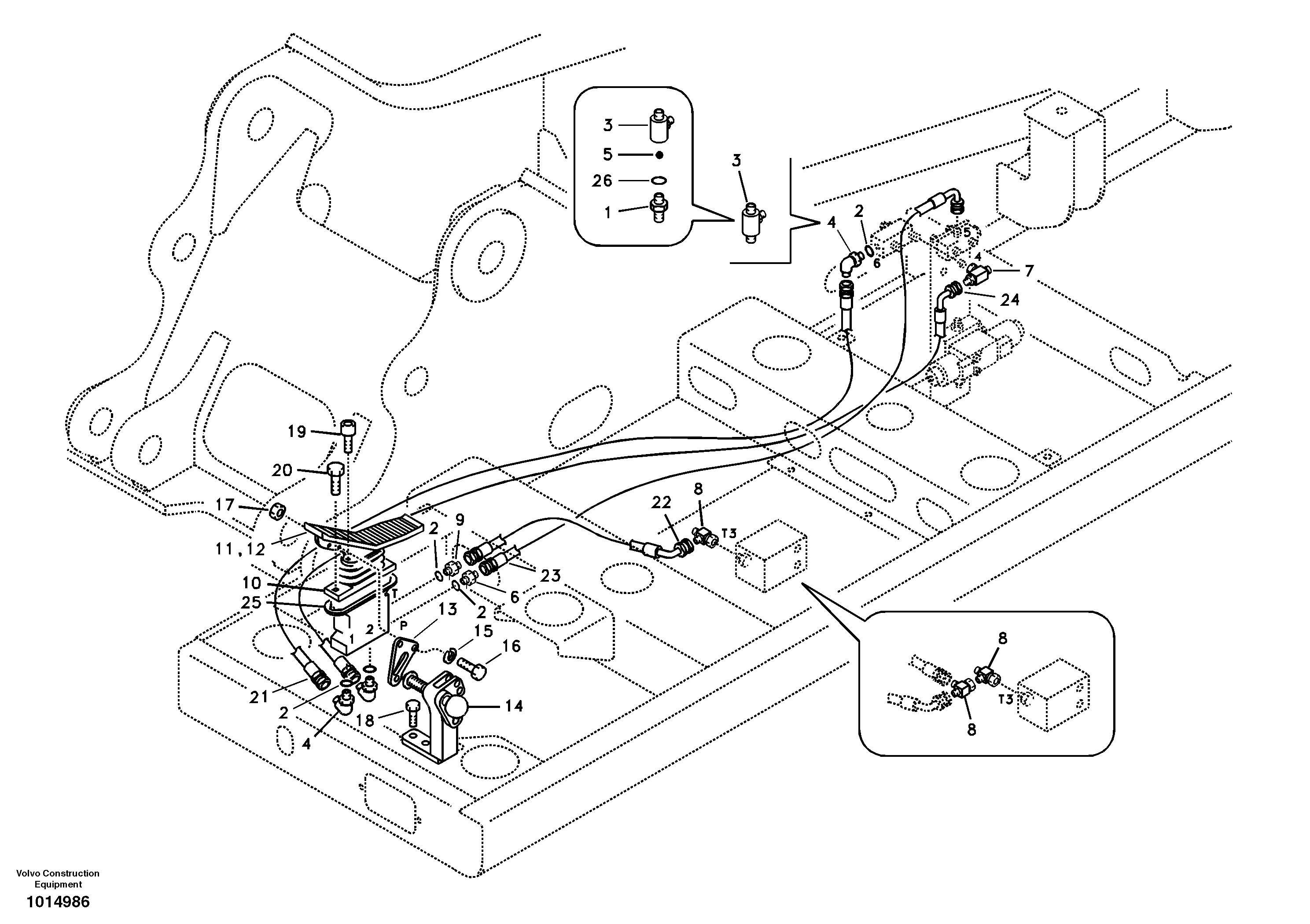 Servo system, hammer and shear — volvo parts diagram