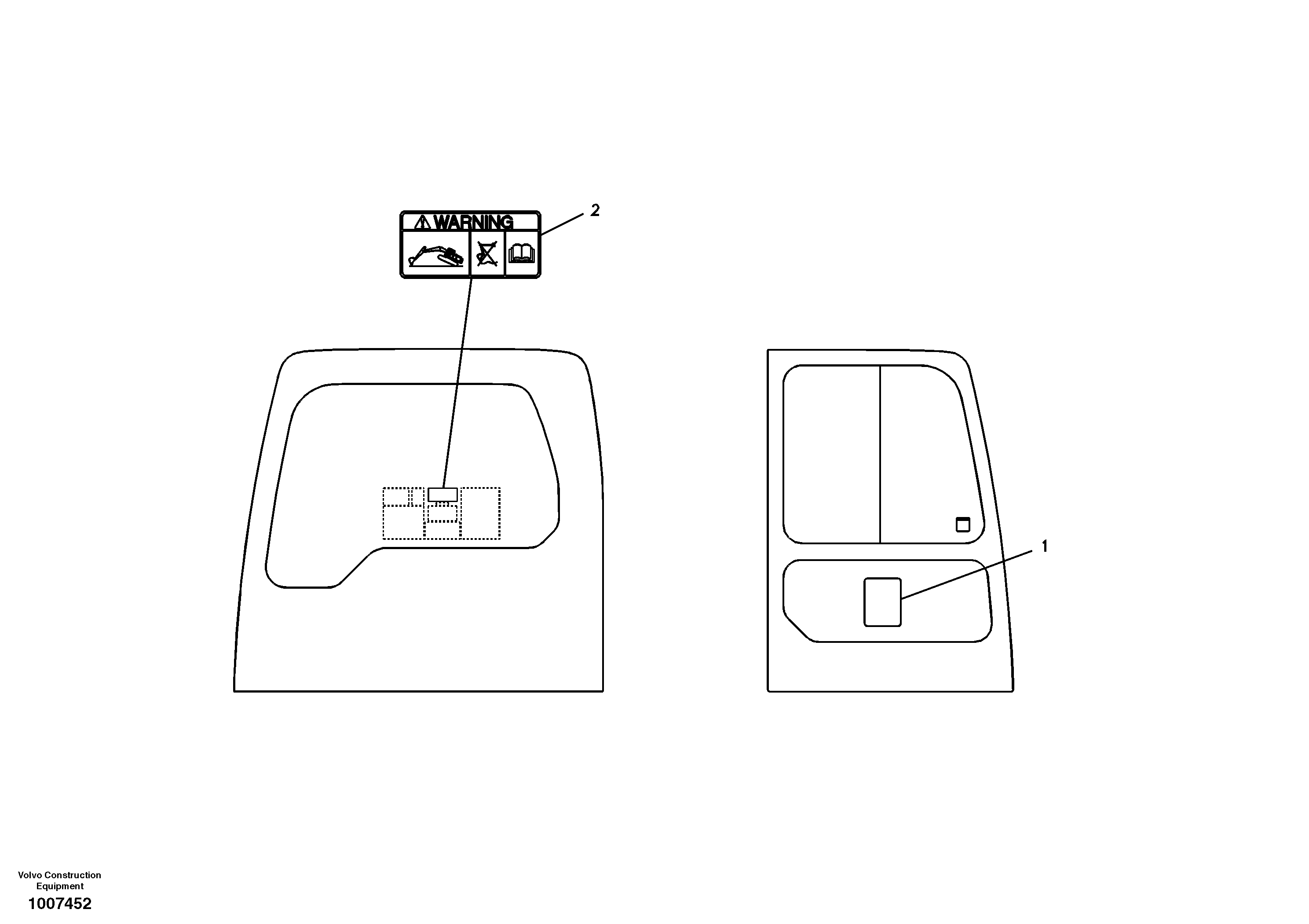 Decal, inner location — volvo parts diagram