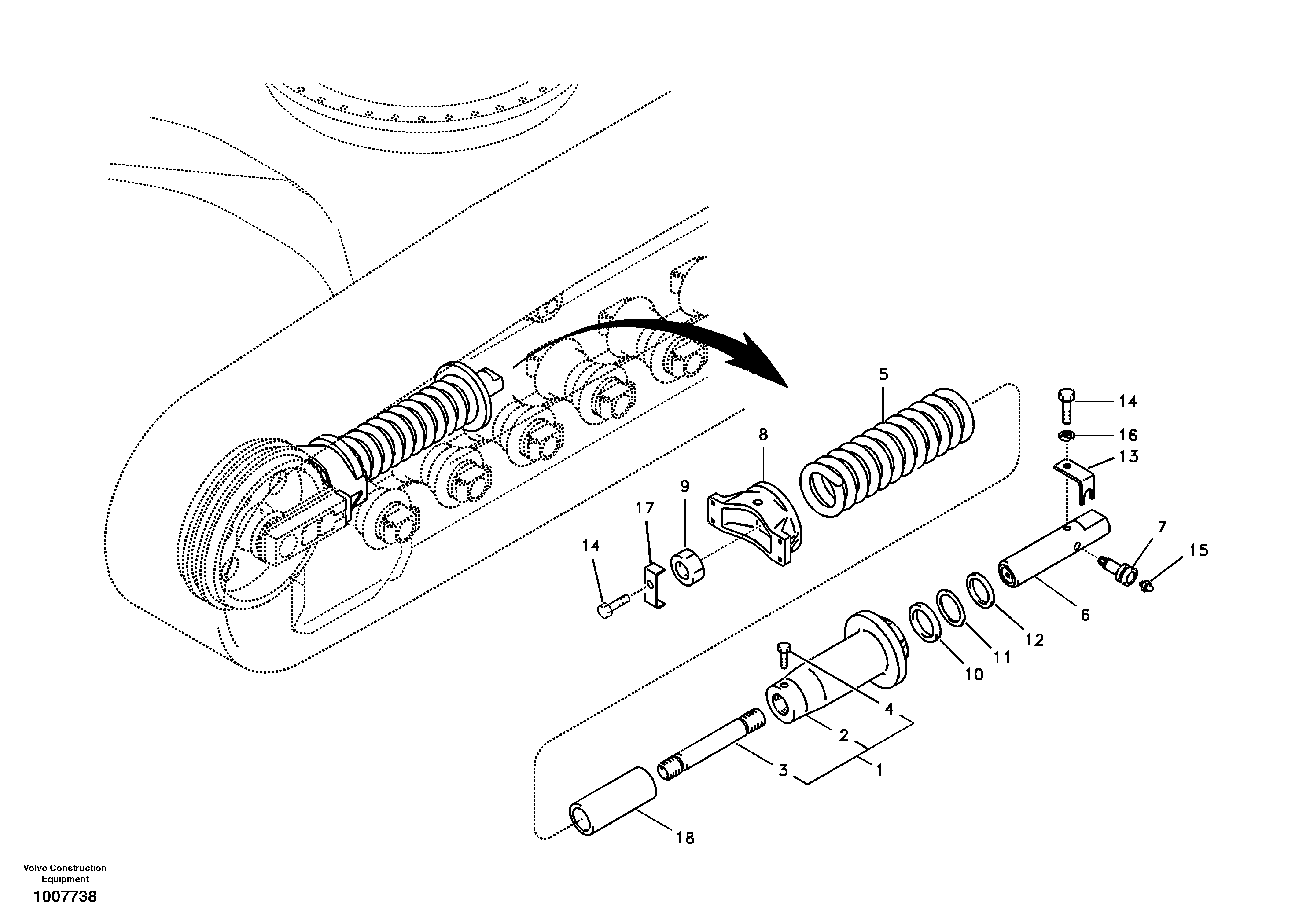Undercarriage, spring package — volvo parts diagram