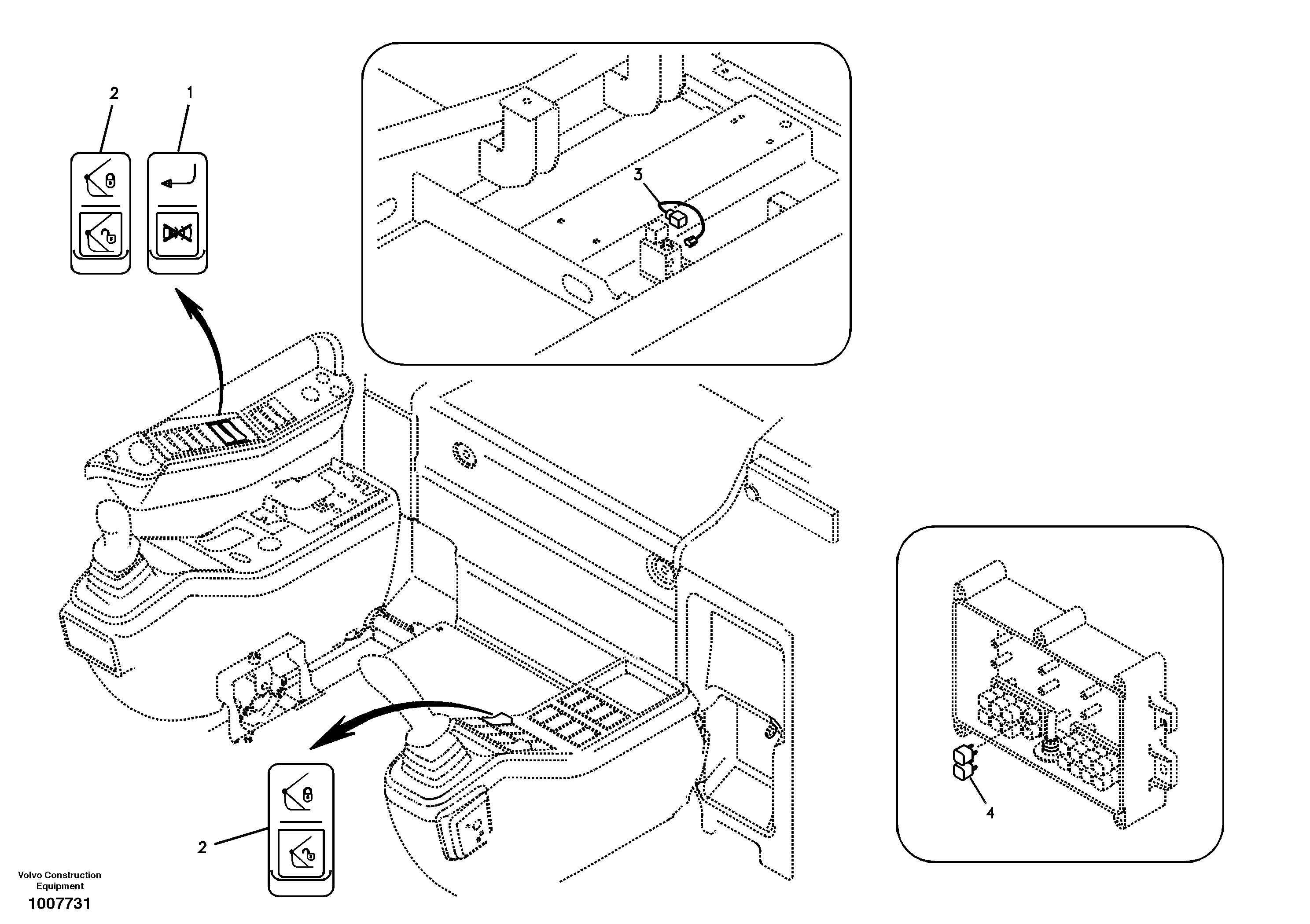 Switch, quickfit control — volvo parts diagram