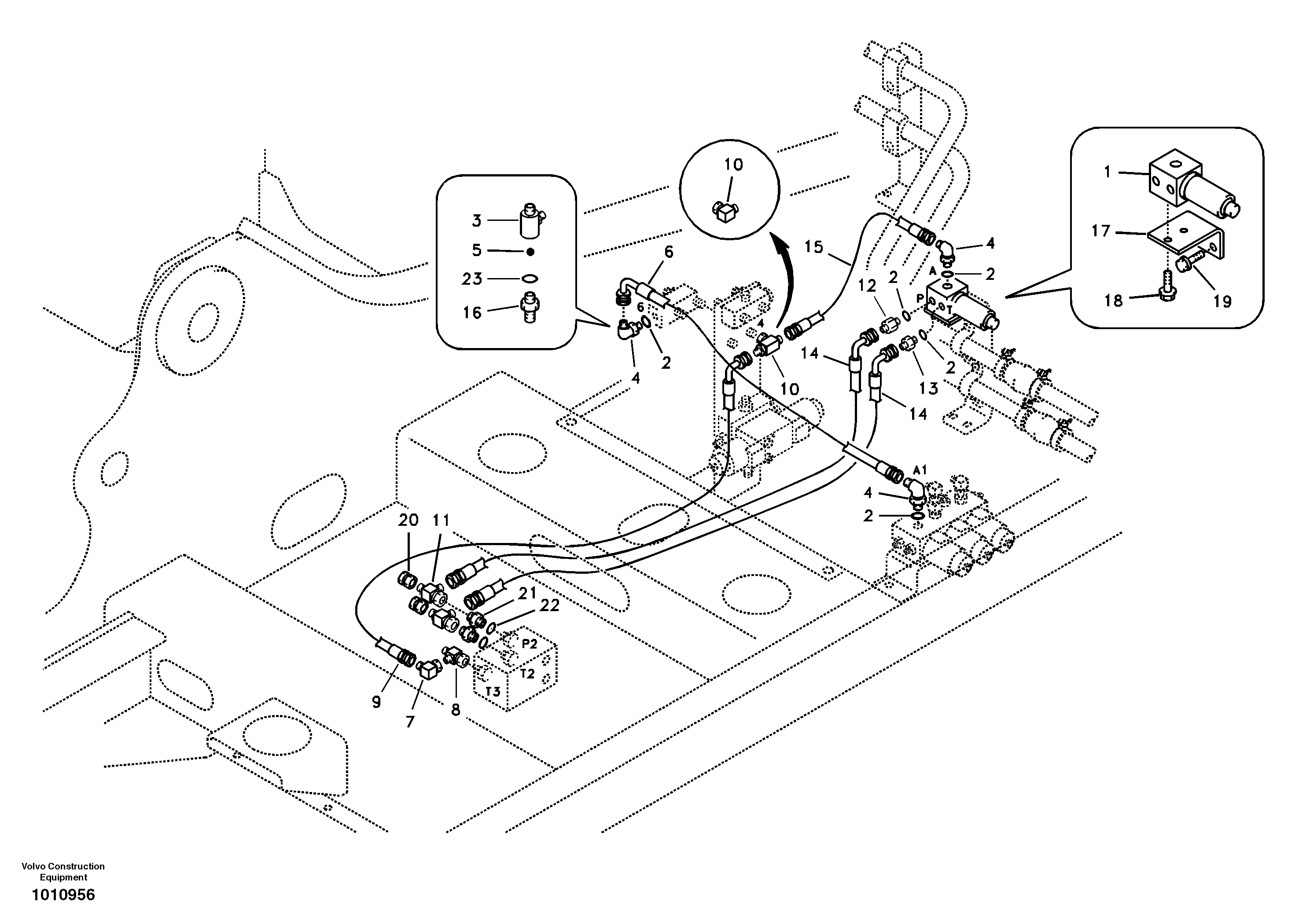 Servo system, hammer and shear — volvo parts diagram