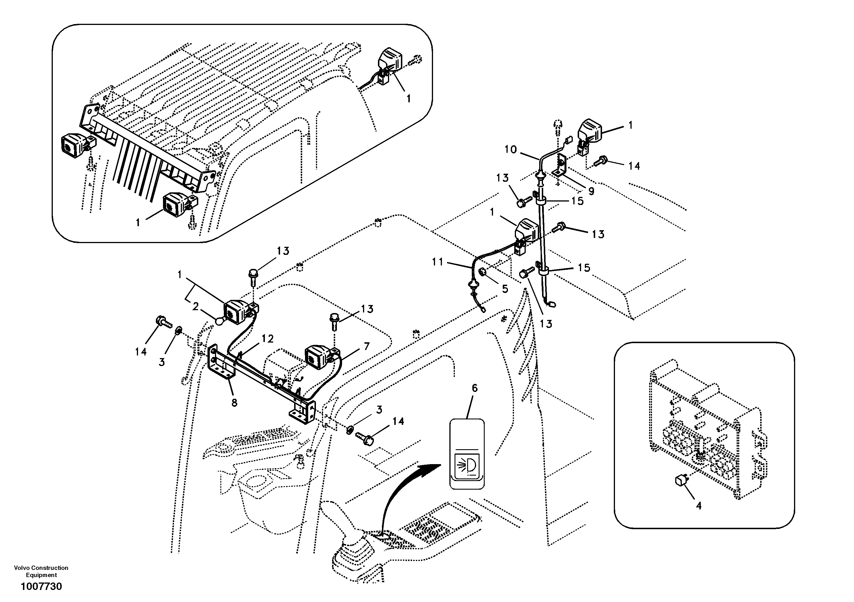 Work lights, extra — volvo parts diagram