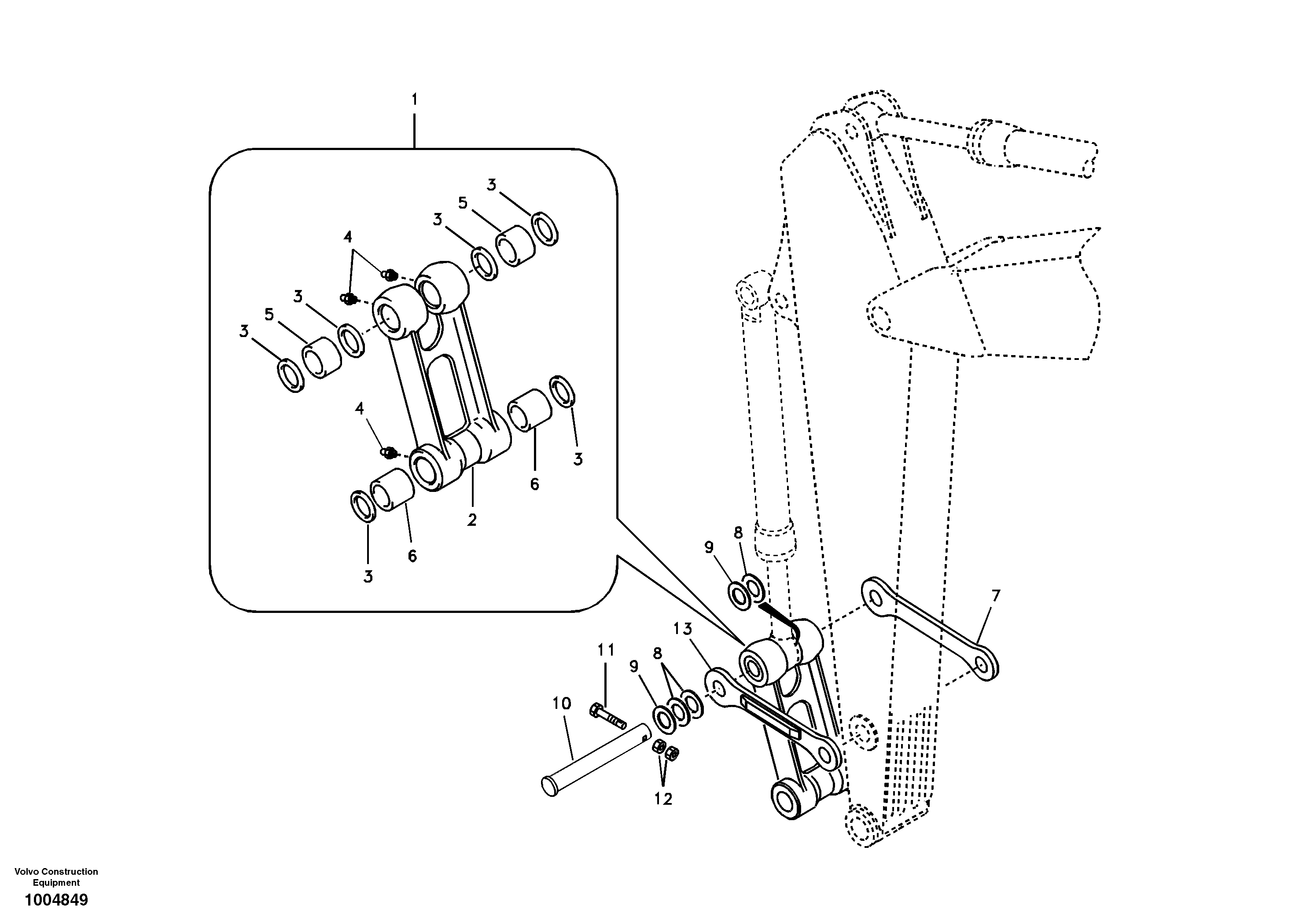 Links to connecting rod — volvo parts diagram