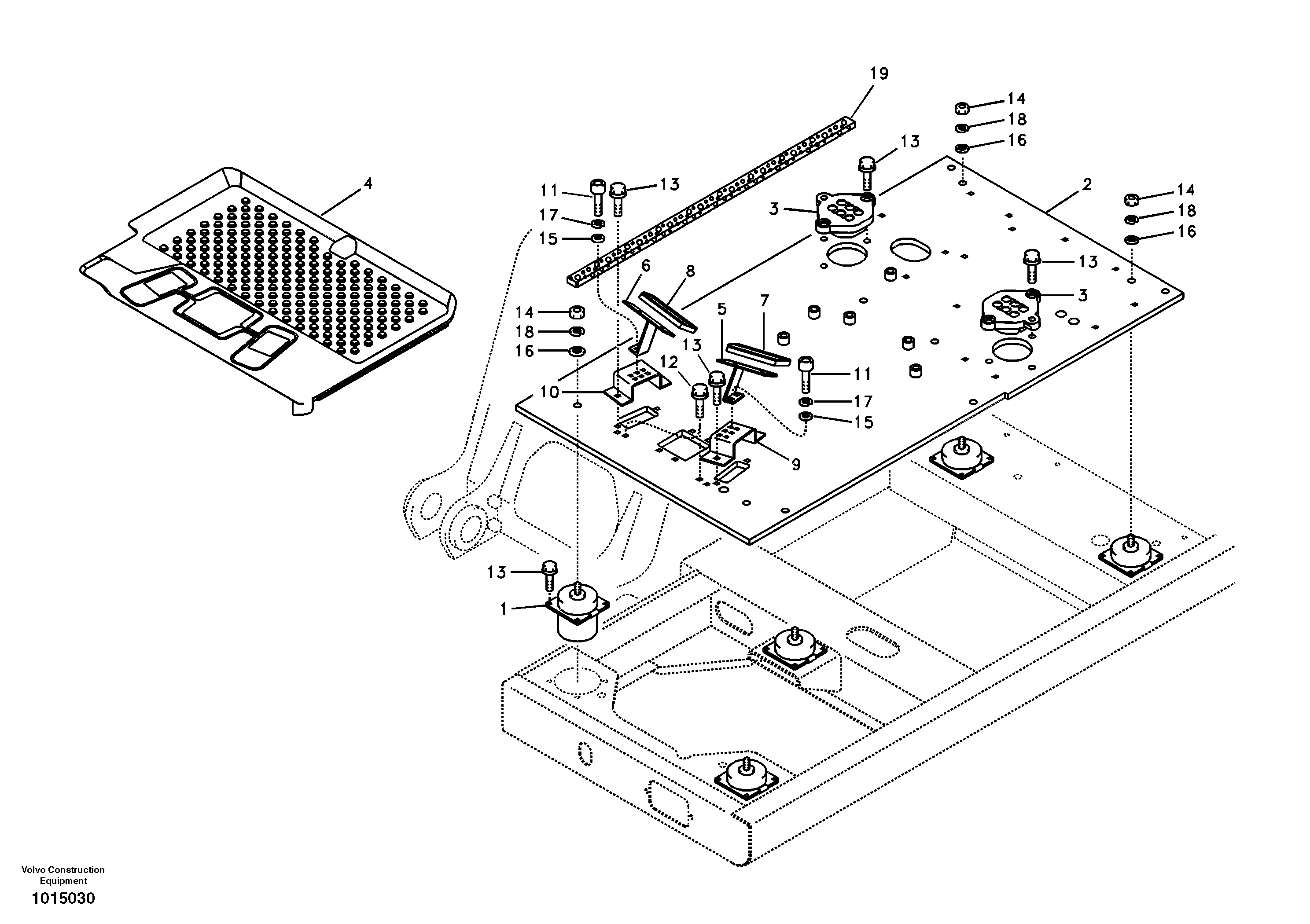 Cabin floor — volvo parts diagram