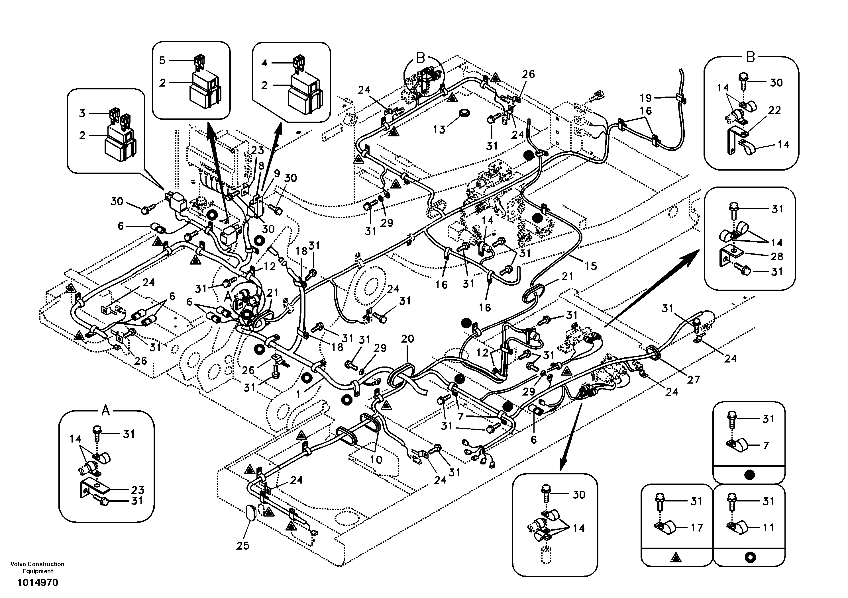 Cable and wire harness, main — volvo parts diagram