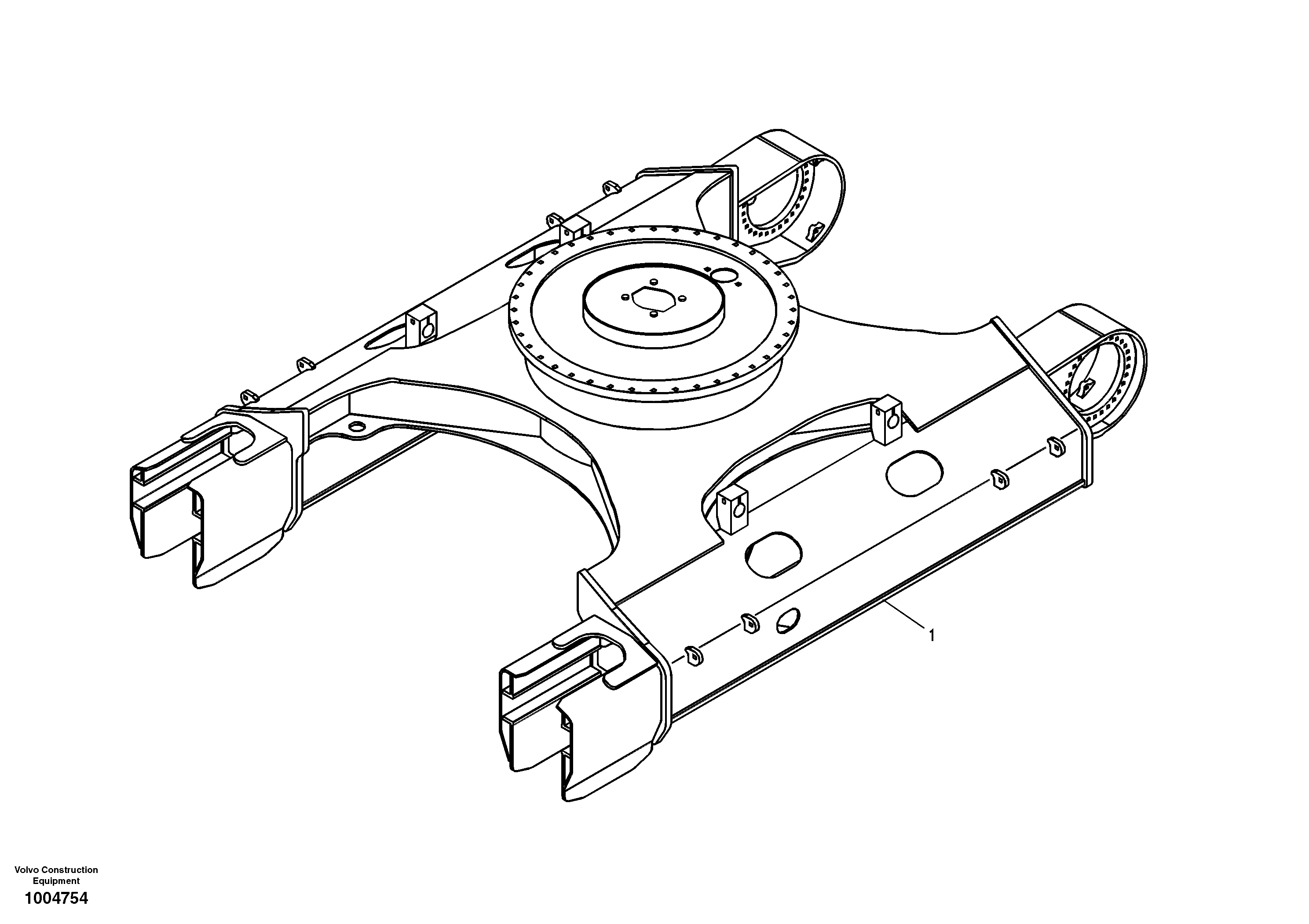 Undercarriage frame — volvo parts diagram