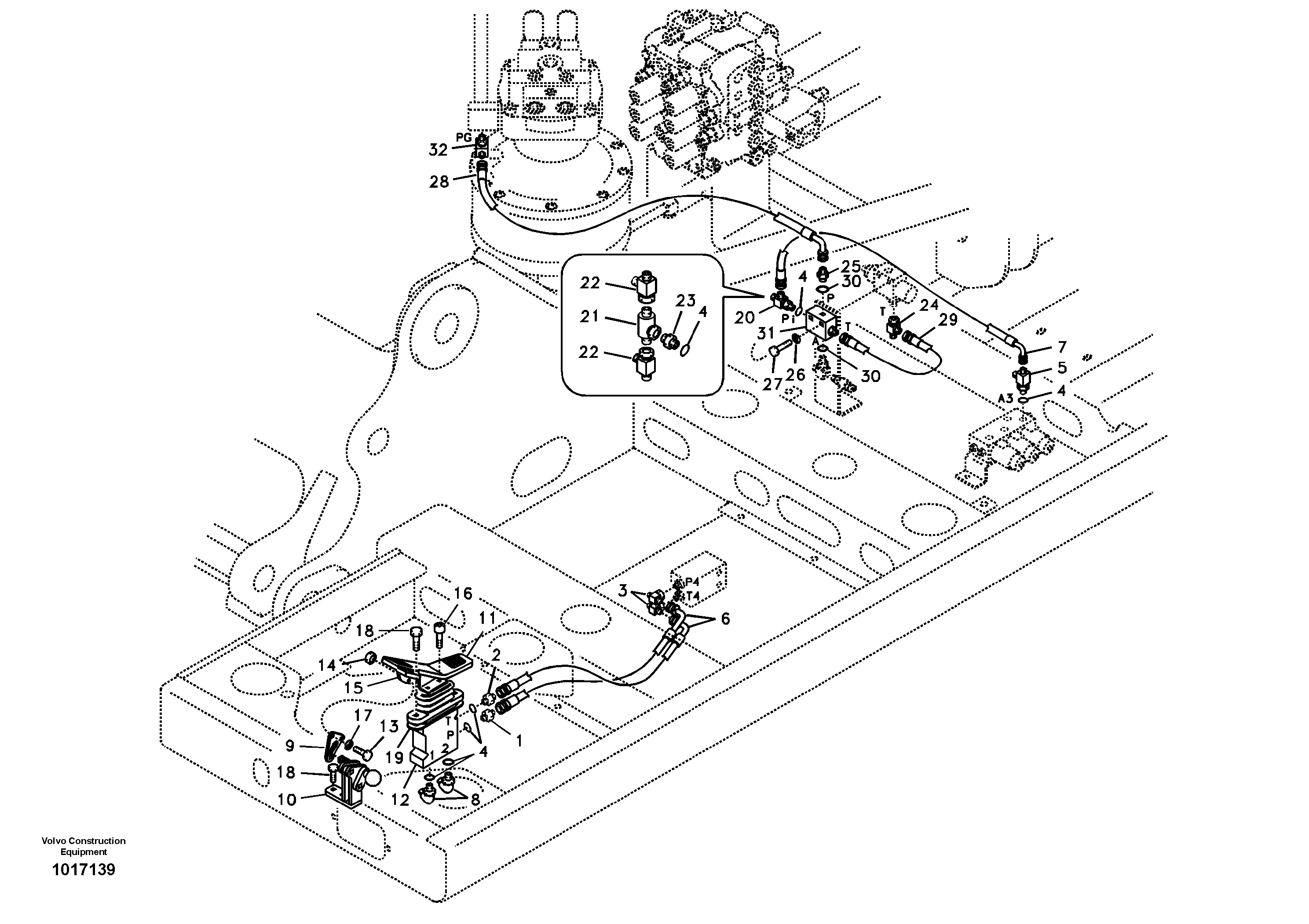 Working hydraulic, adjustable boom for upper — volvo parts diagram