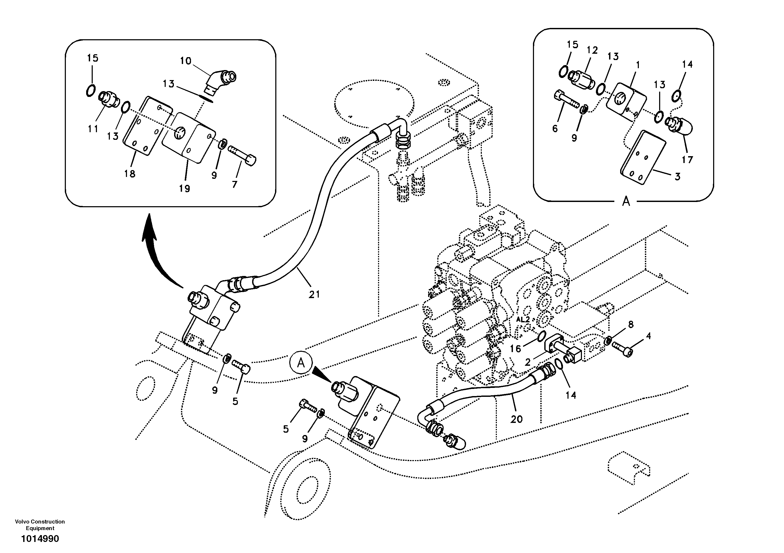 Working hydraulic, hammer and shear for upper — volvo parts diagram