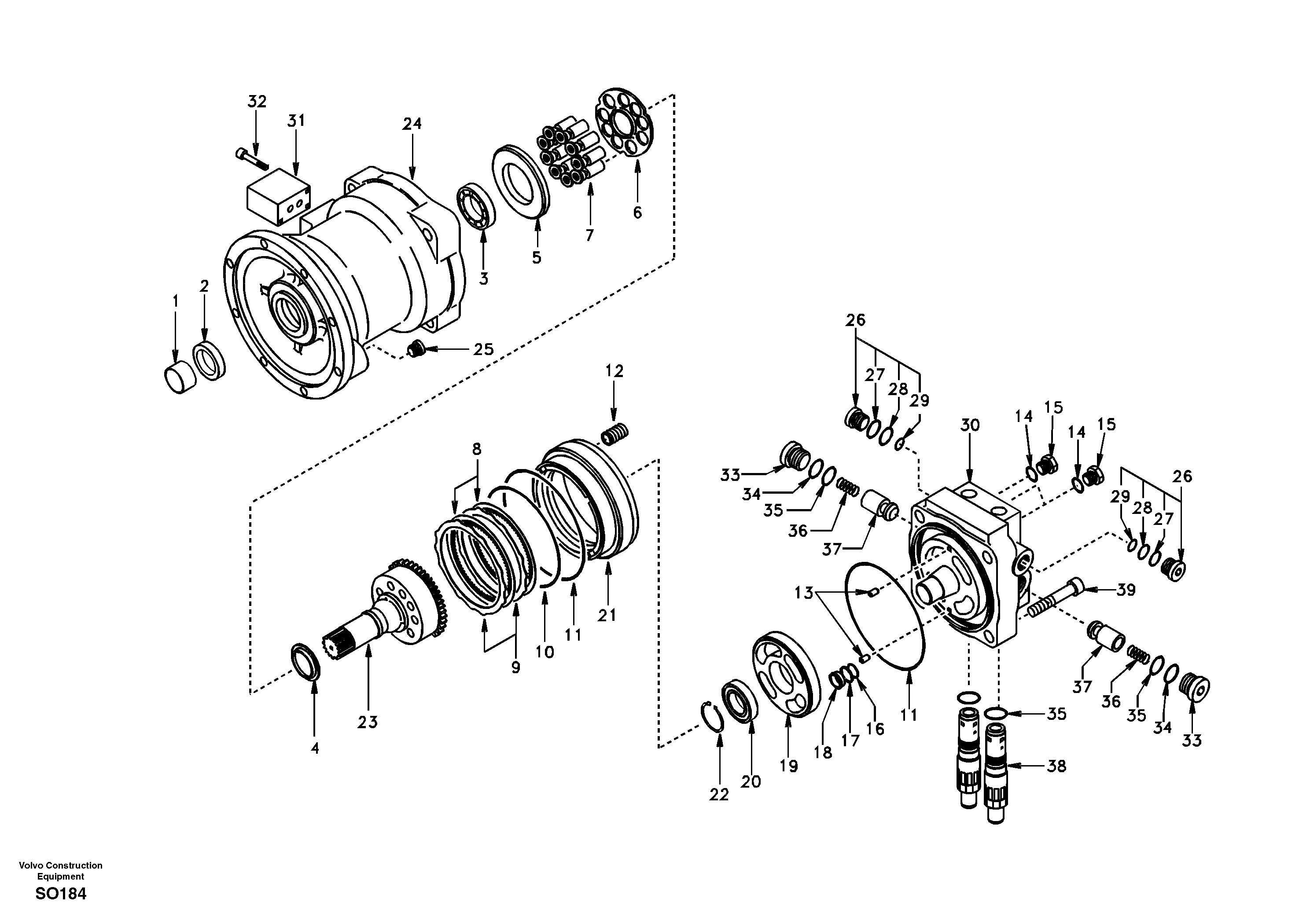 Swing motor — volvo parts diagram