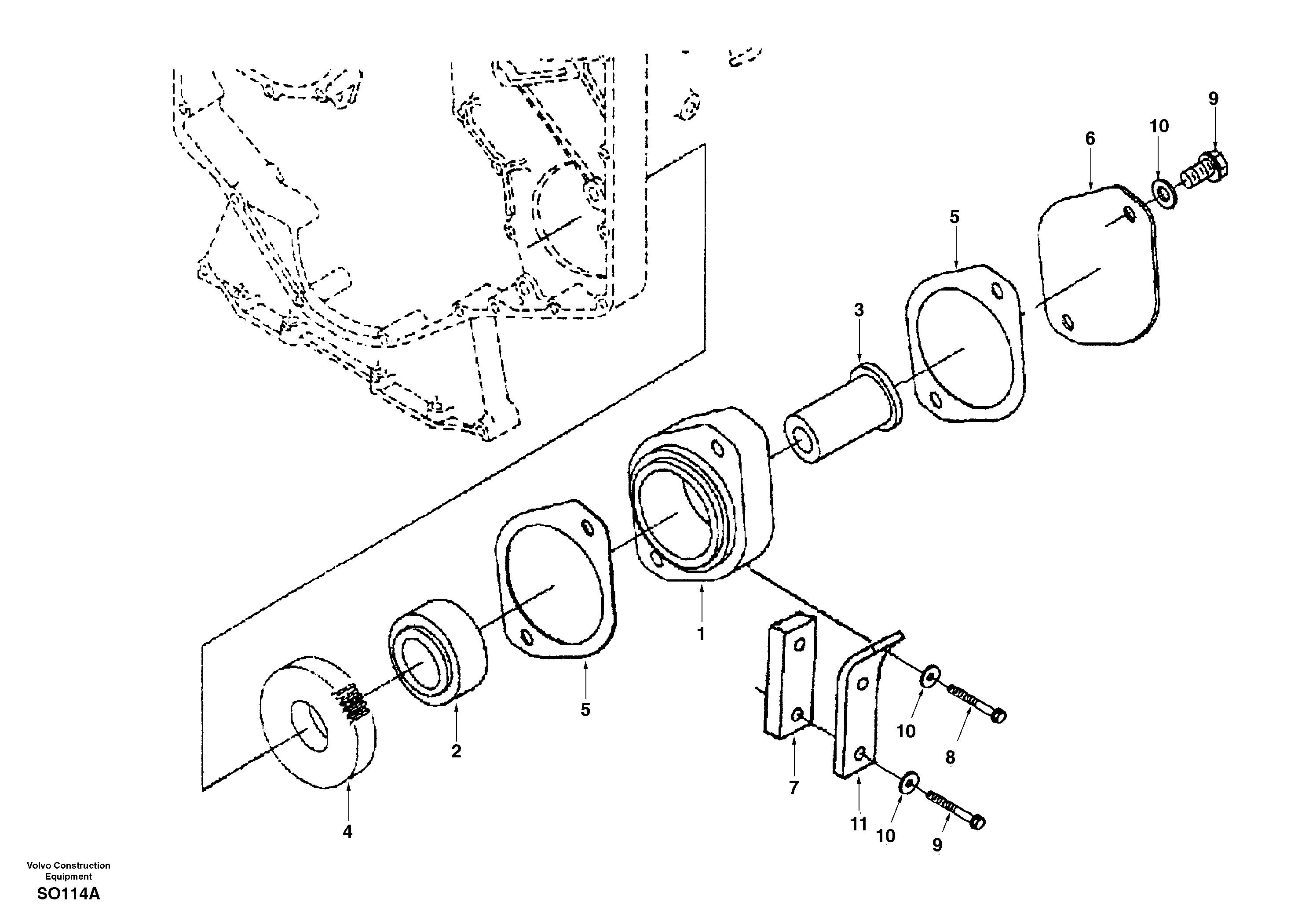 Pump drive power take-off — volvo parts diagram