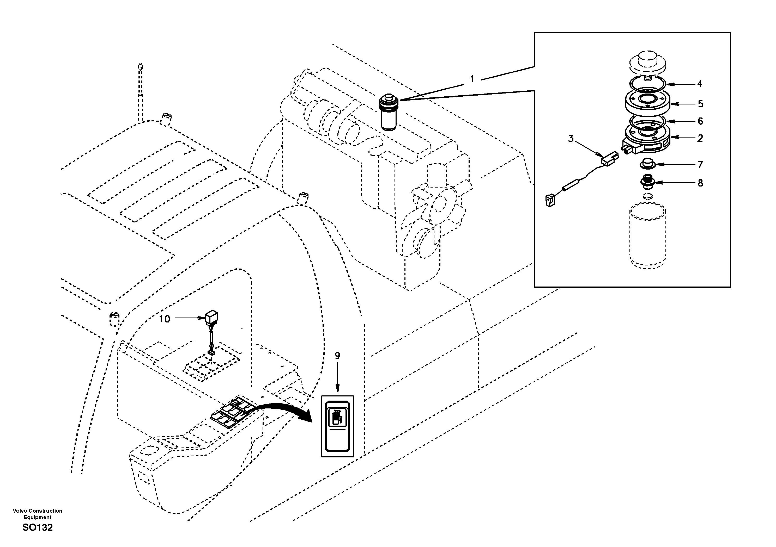Fuel line, fuel heater — volvo parts diagram