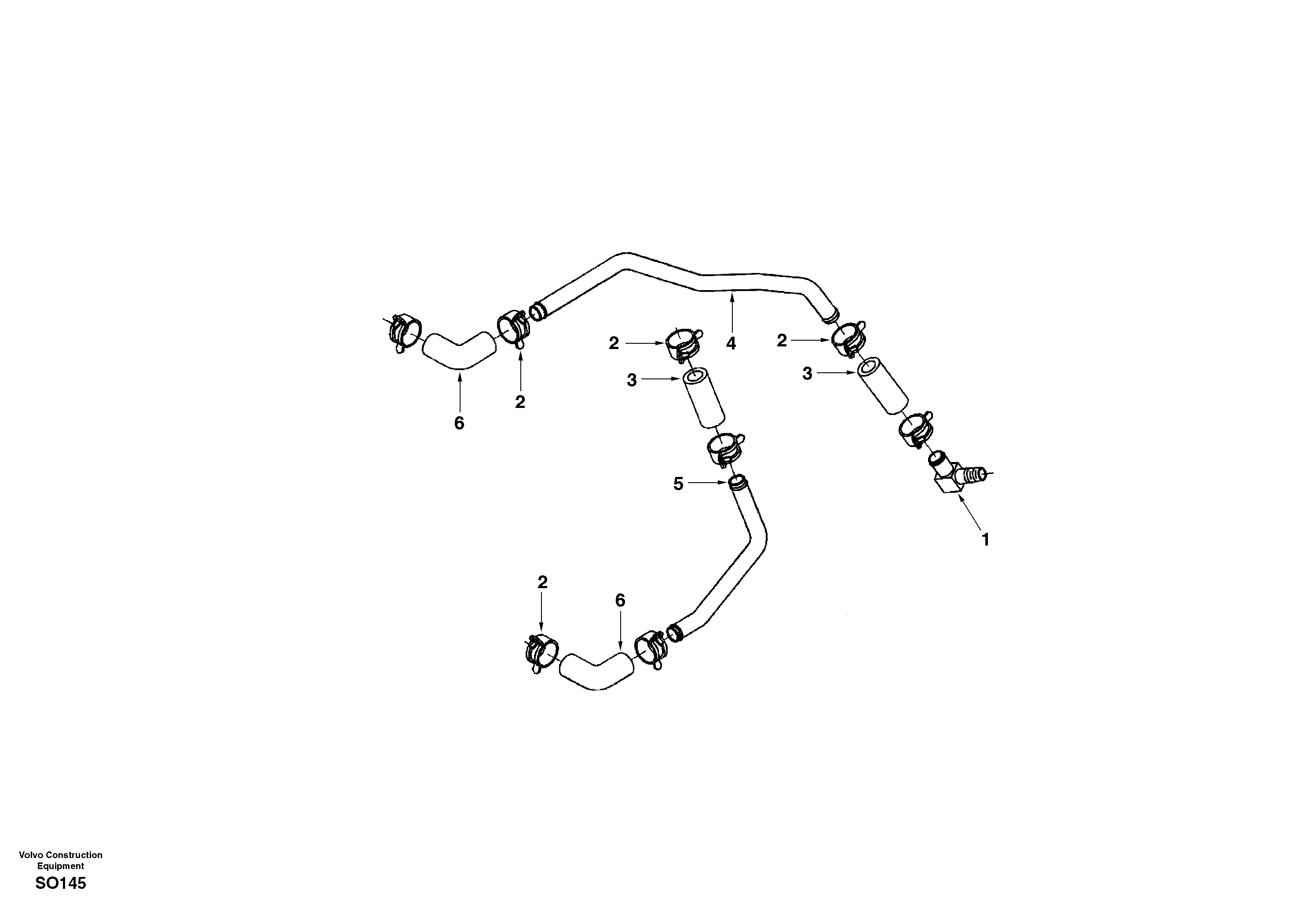 Charge air cooler, plumbing — volvo parts diagram