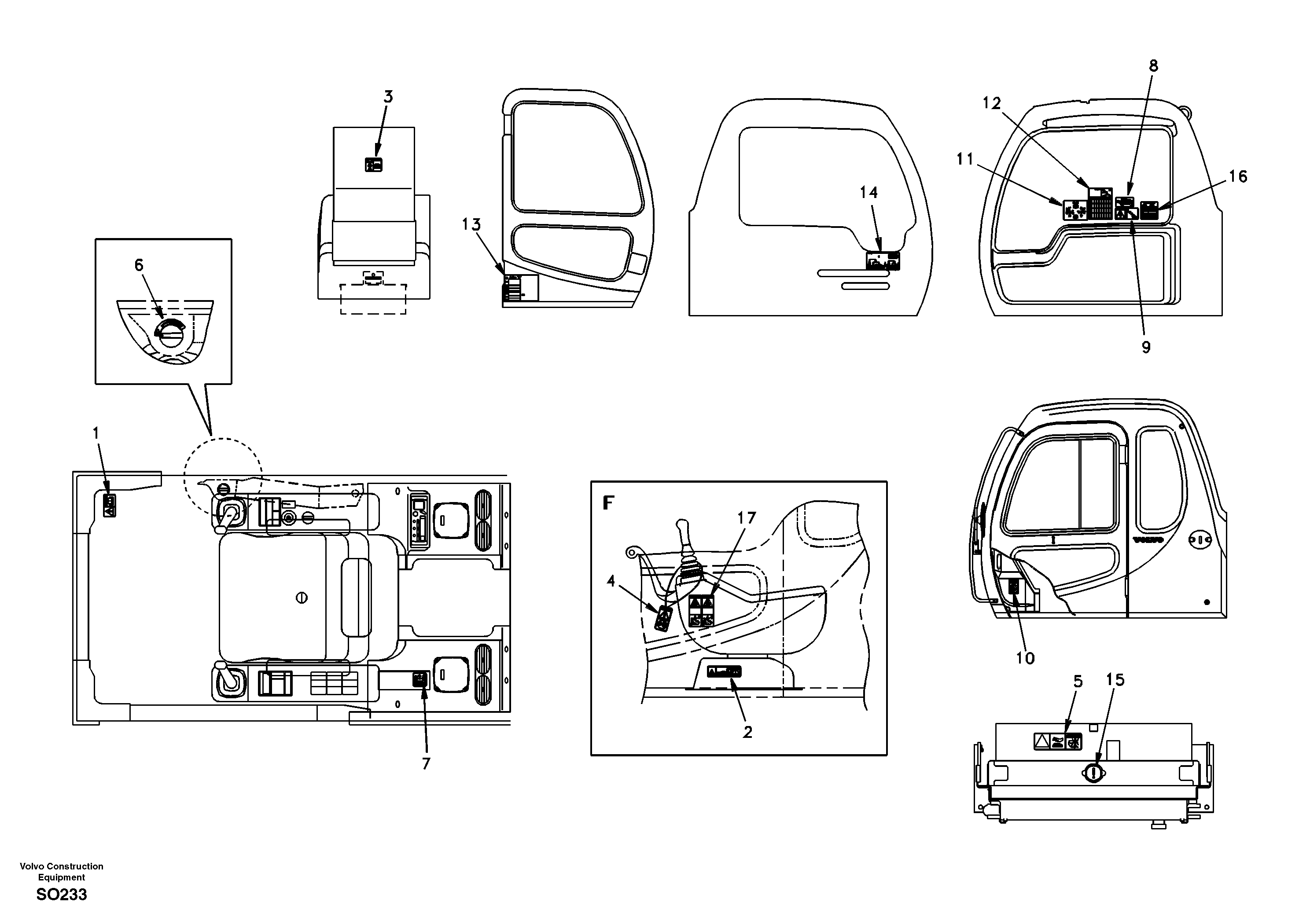 Decal, inner location — volvo parts diagram