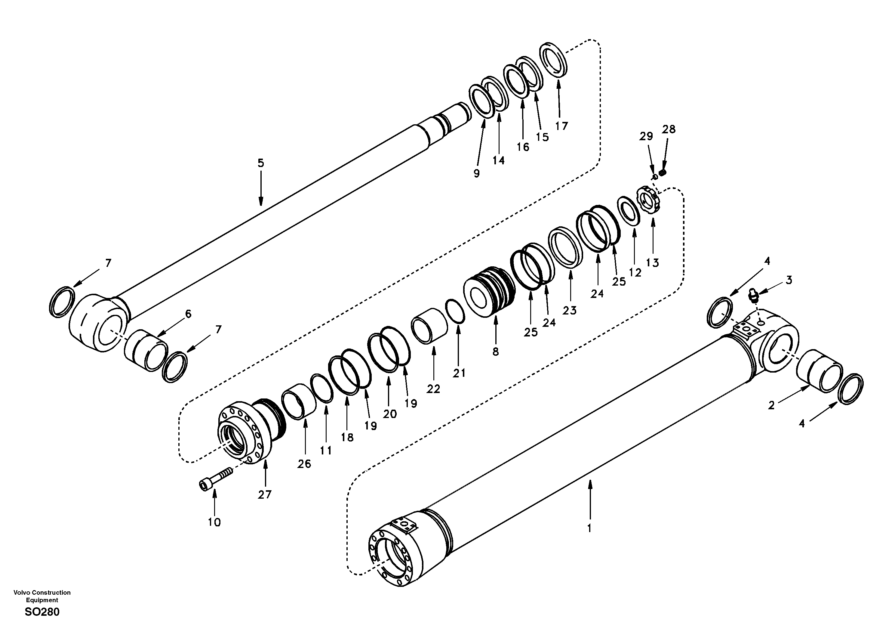 Boom cylinder — volvo parts diagram